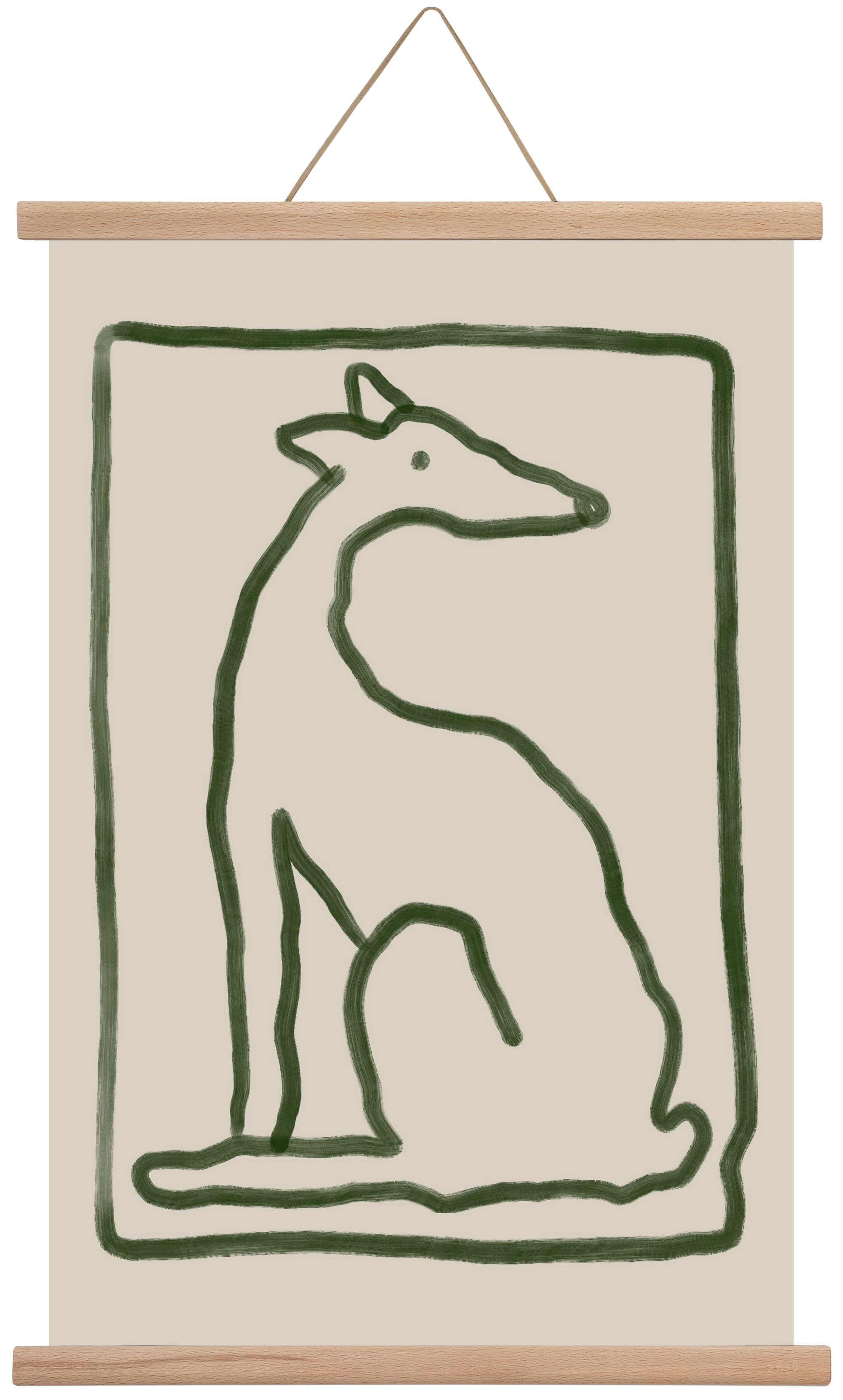 The Dog Waits, 40x60 cm (40x60 cm), Tölgy akasztó