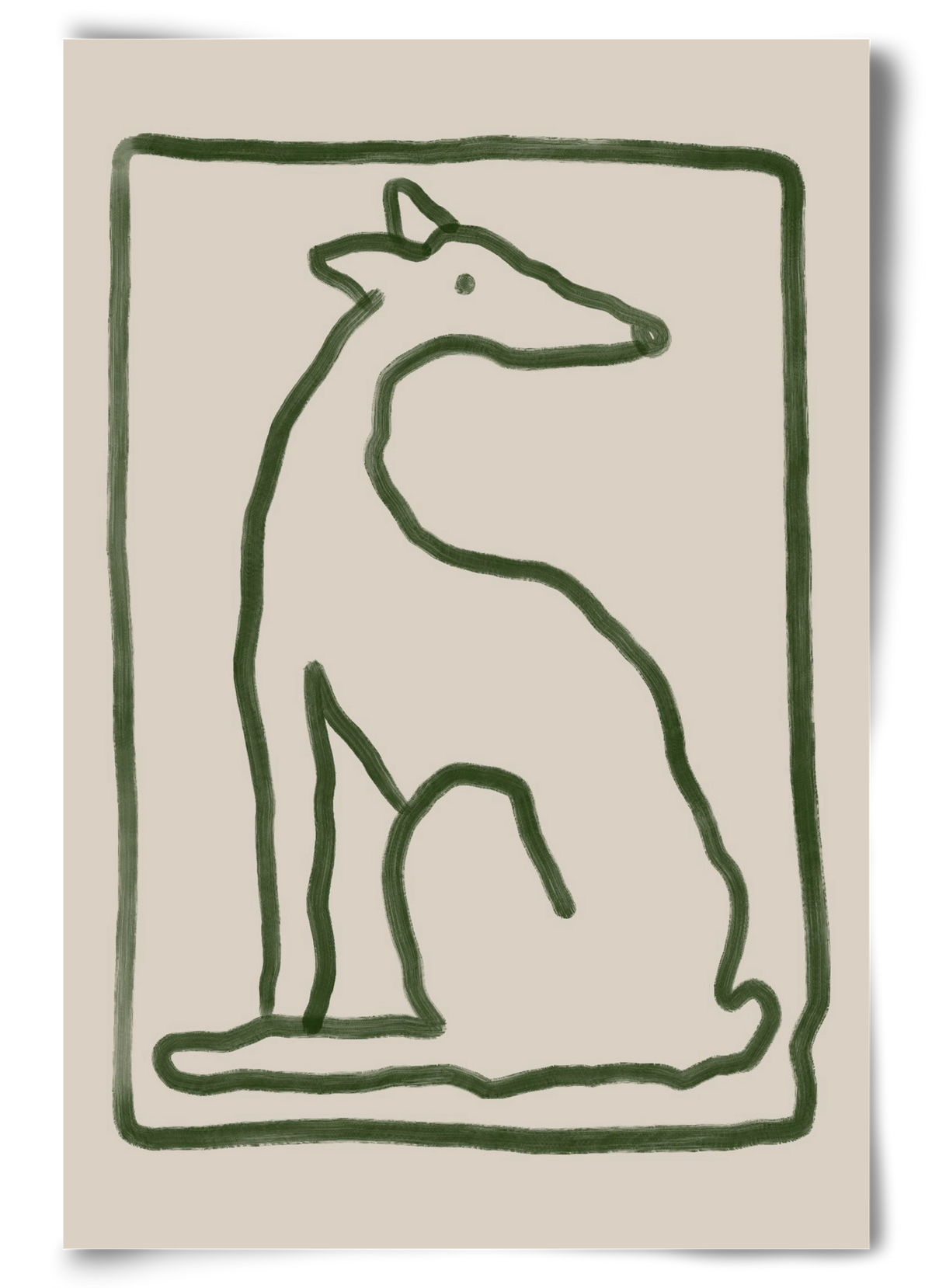 The Dog Waits, 60x90 cm, Keret nélkül