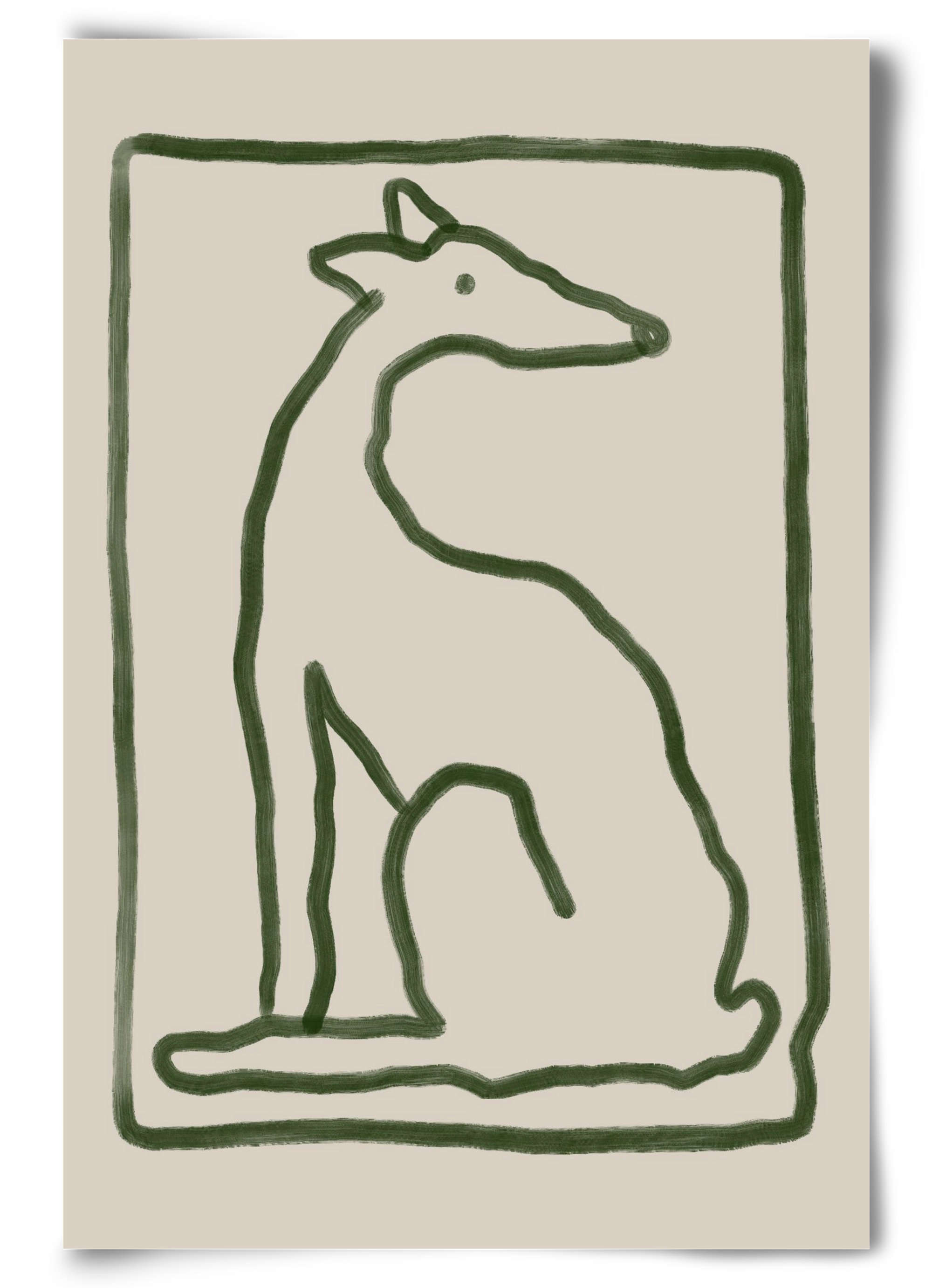 The Dog Waits, 60x90 cm, Keret nélkül