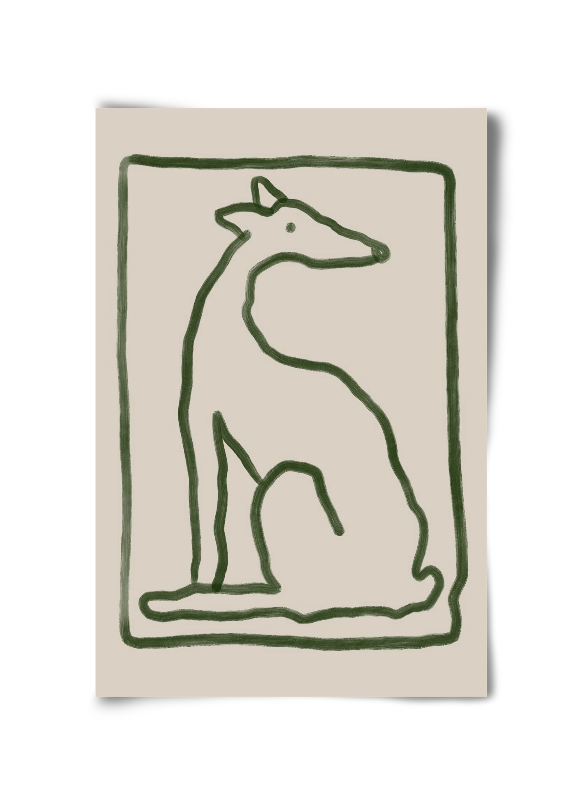 The Dog Waits, 30x45 cm, Keret nélkül