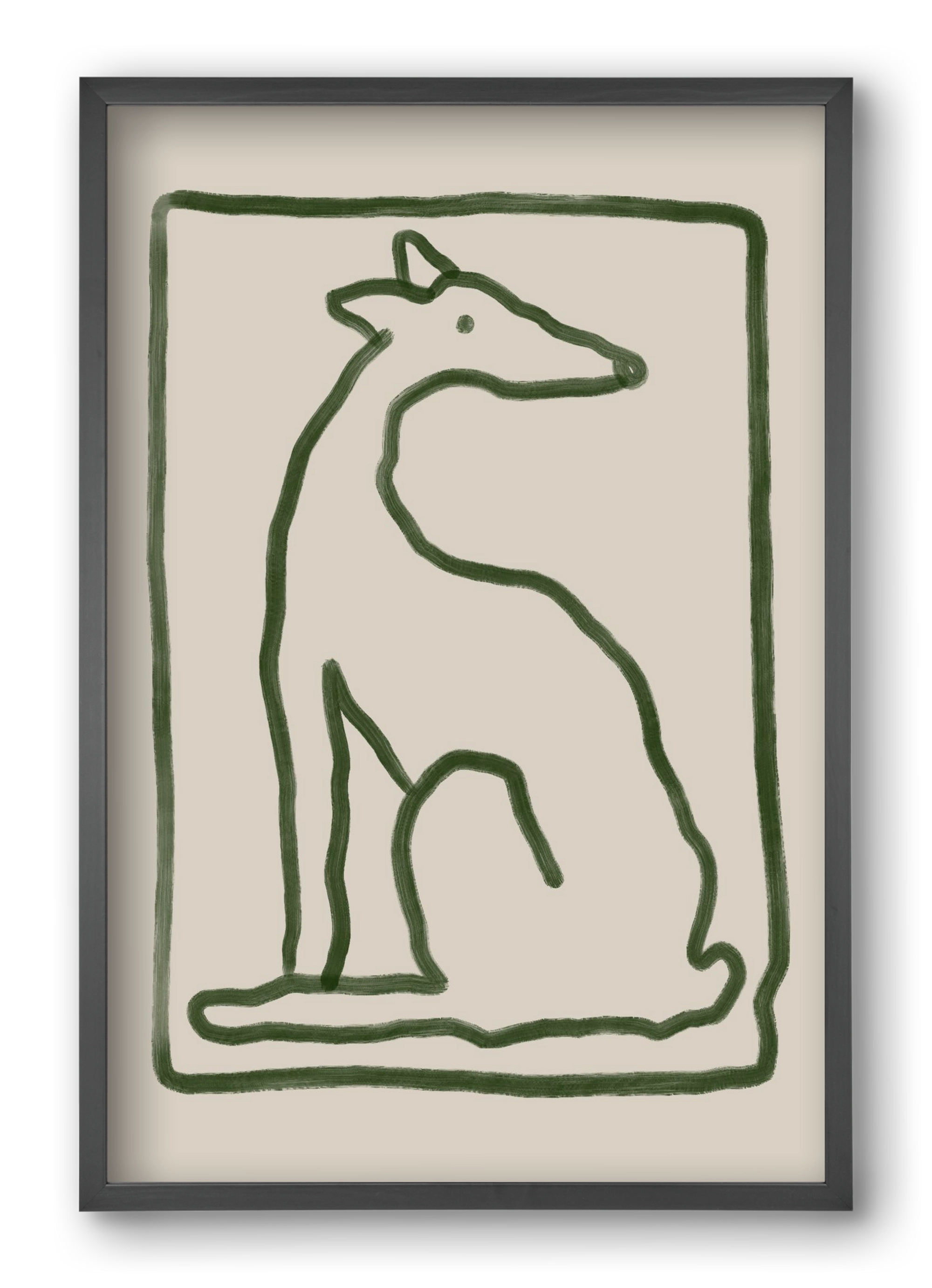 The Dog Waits, 40x60 cm (40x60 cm), Fekete keret