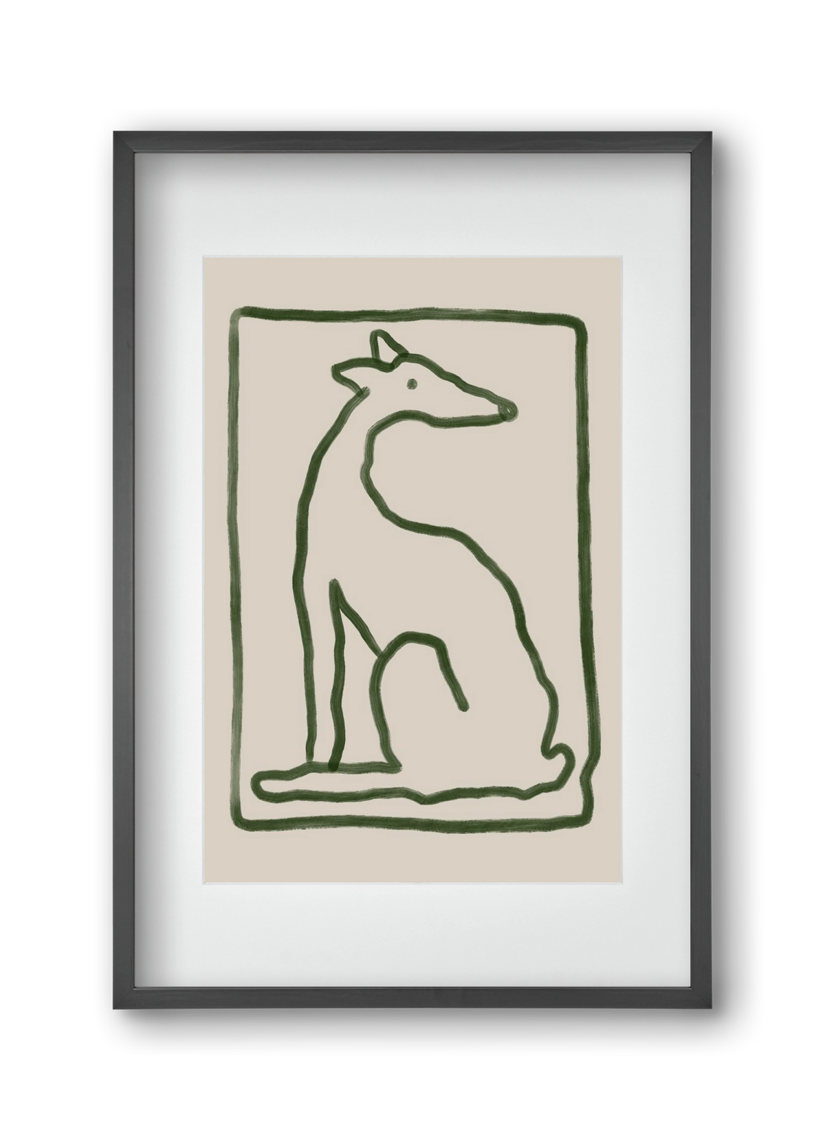 The Dog Waits, 30x45 cm (20x30 cm), Fekete keret, paszpartuval