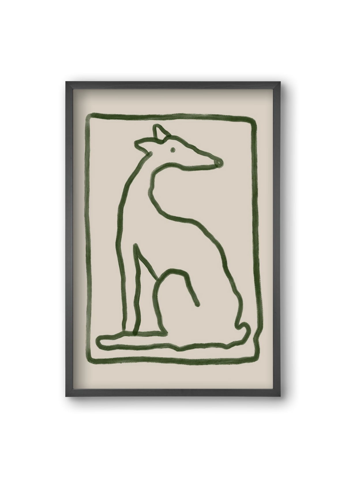 The Dog Waits, 20x30 cm (20x30 cm), Fekete keret