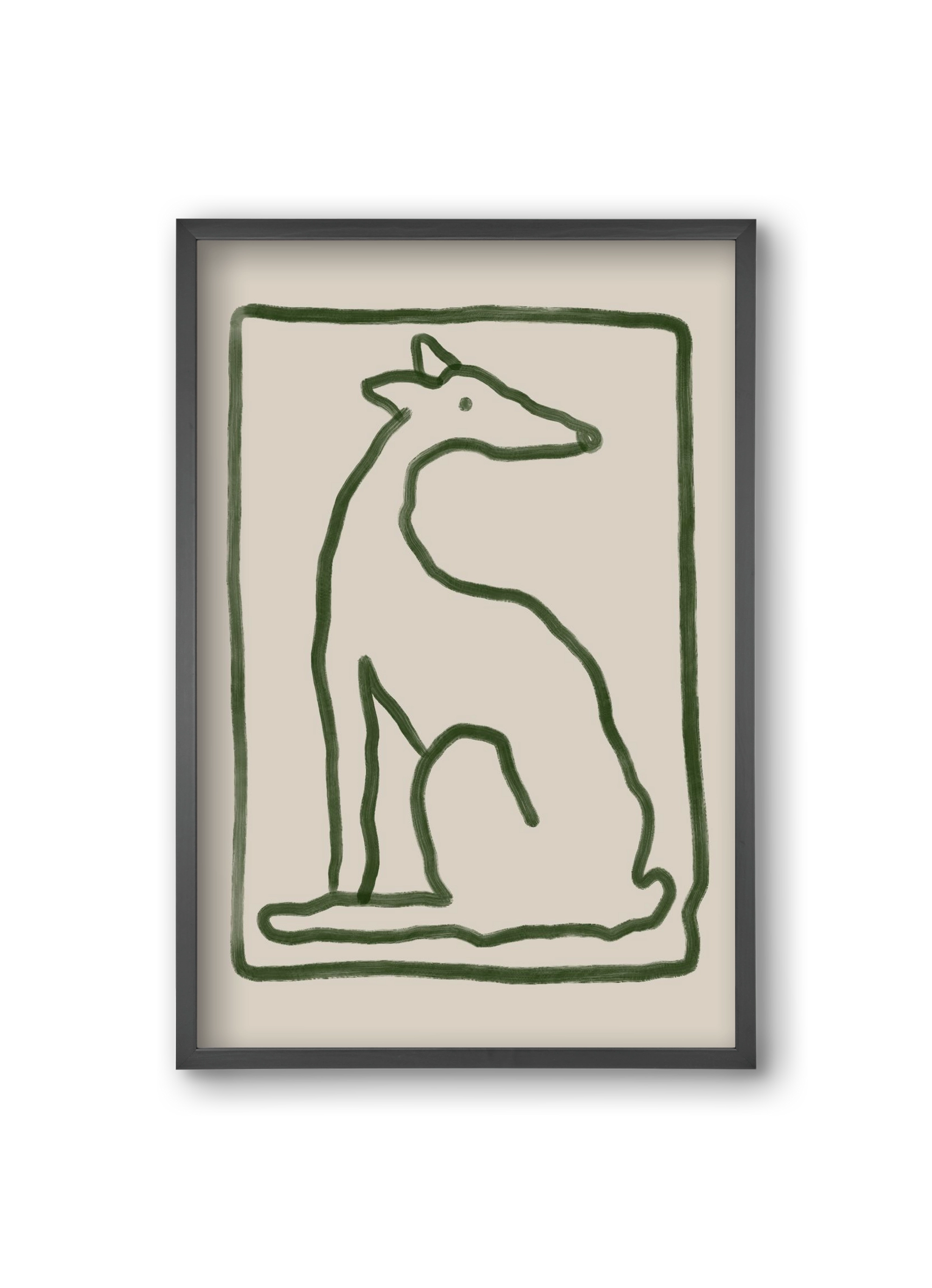 The Dog Waits, 20x30 cm (20x30 cm), Fekete keret