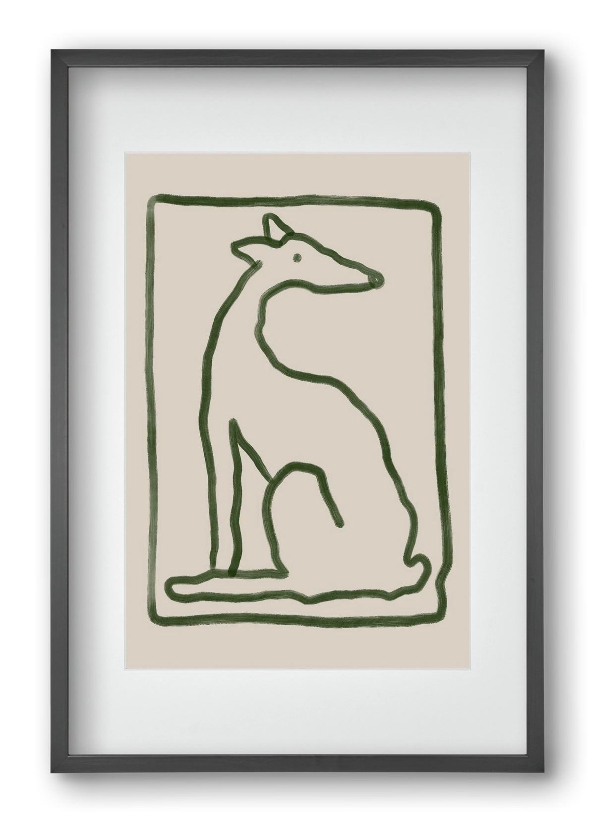 The Dog Waits, 40x60 cm (30x45 cm), Fekete keret, paszpartuval