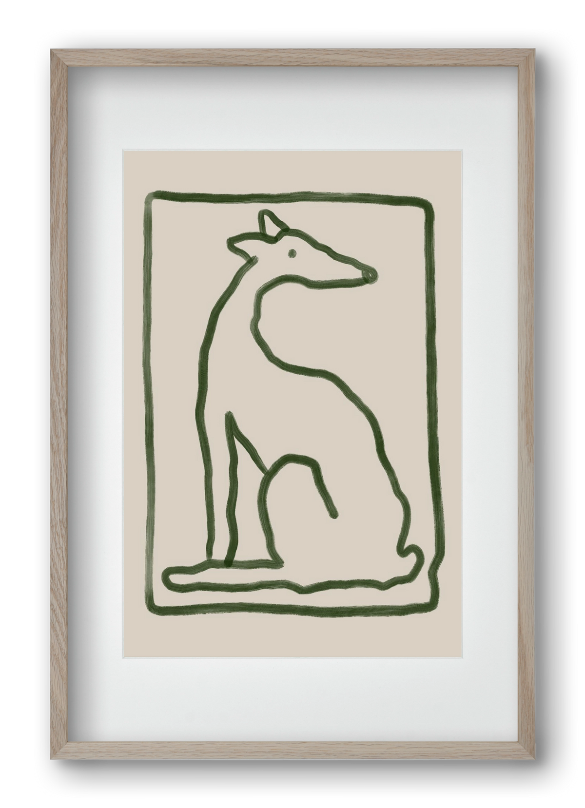 The Dog Waits, 40x60 cm (30x45 cm), Tölgy keret, paszpartuval