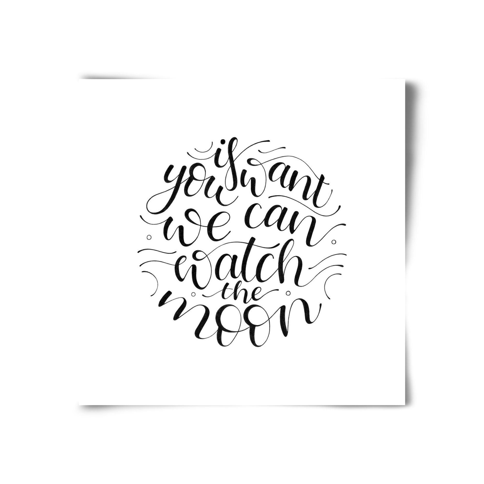 Watch the Moon, 30x30 cm, Keret nélkül