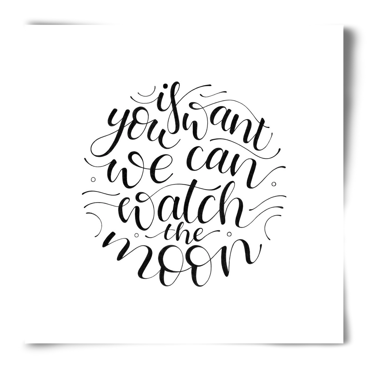 Watch the Moon, 50x50 cm, Keret nélkül