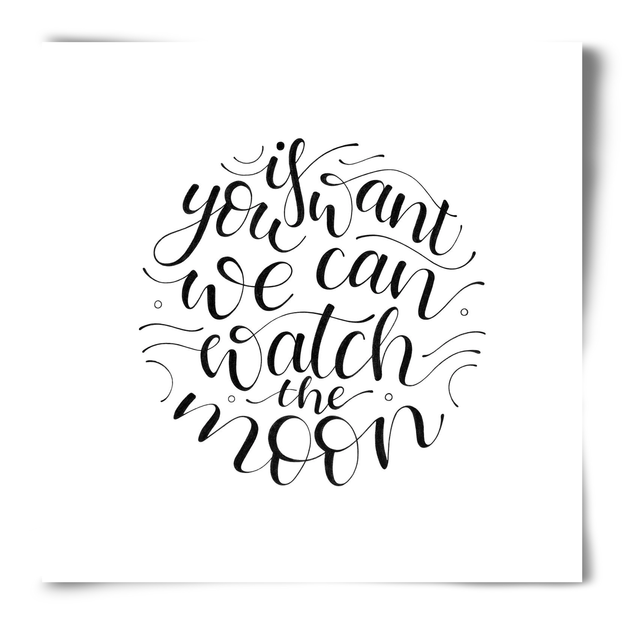 Watch the Moon, 50x50 cm, Keret nélkül