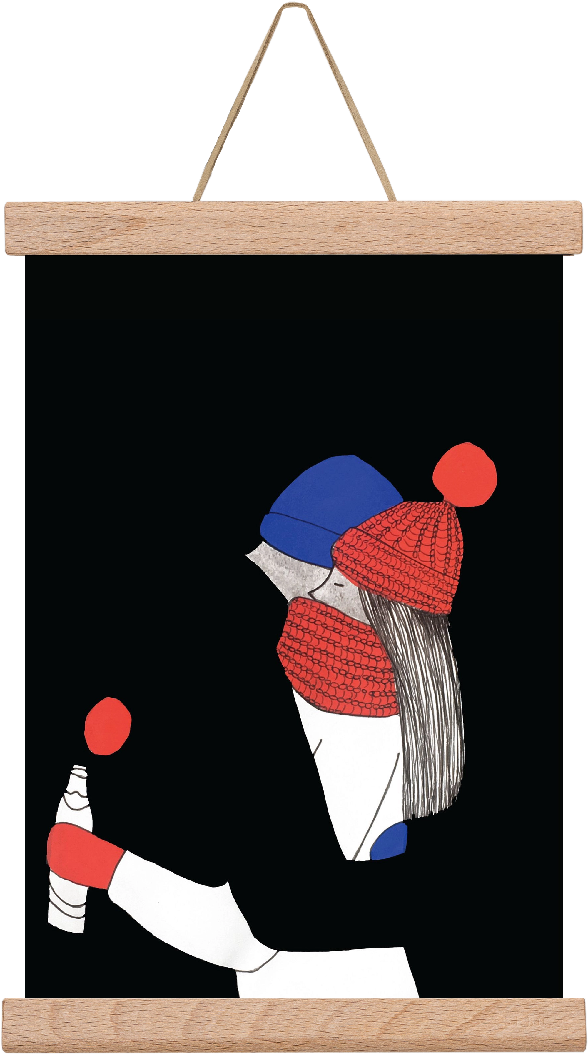 Berlin, szerelem, 20x30 cm (20x30 cm), Tölgy akasztó