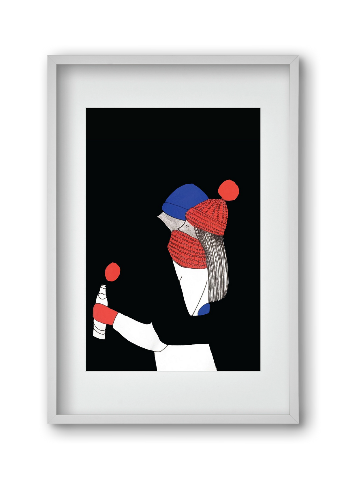 Berlin, szerelem, 30x45 cm (20x30 cm), Fehér keret, paszpartuval