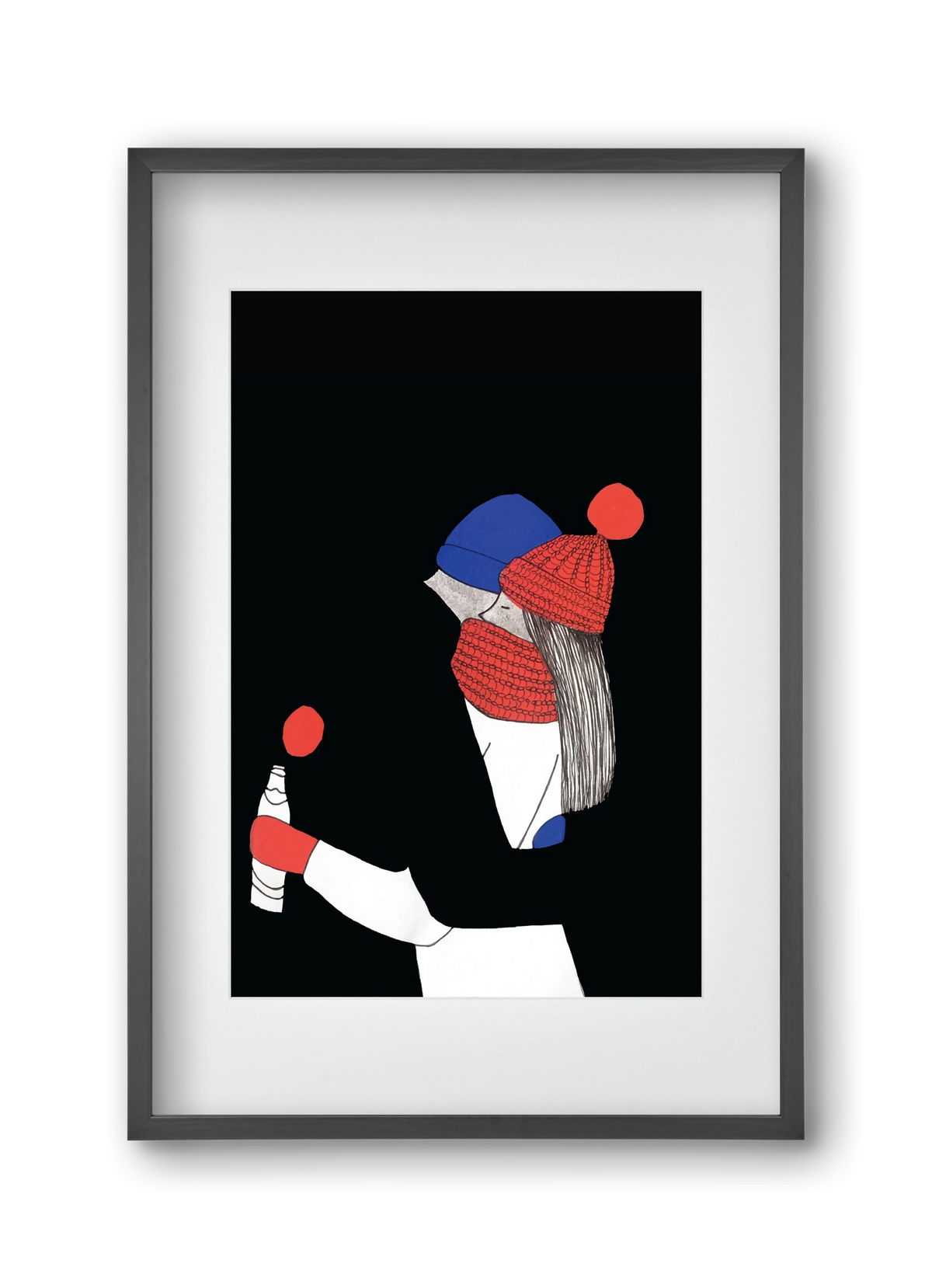 Berlin, szerelem, 30x45 cm (20x30 cm), Fekete keret, paszpartuval