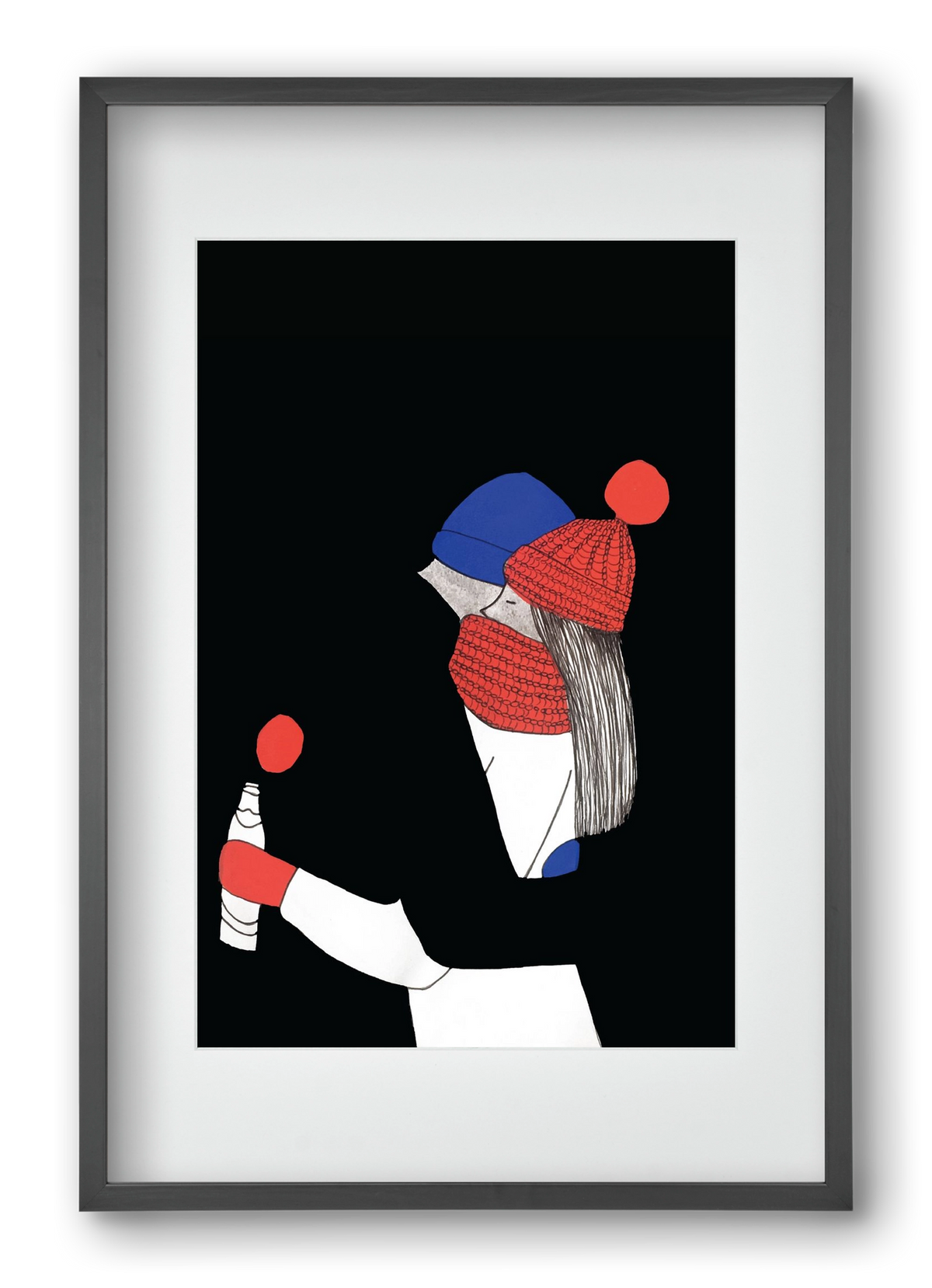 Berlin, szerelem, 40x60 cm (30x45 cm), Fekete keret, paszpartuval