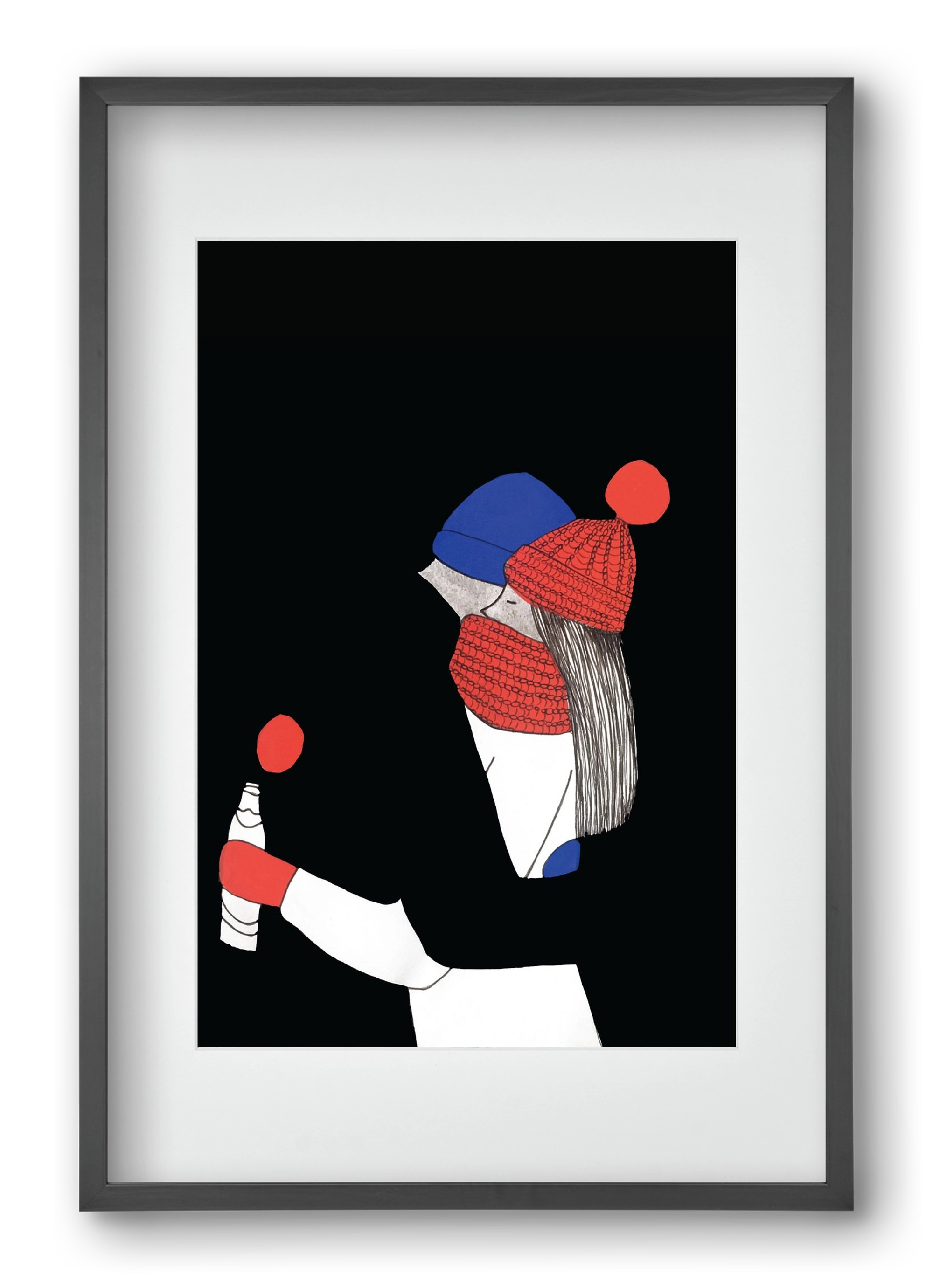 Berlin, szerelem, 40x60 cm (30x45 cm), Fekete keret, paszpartuval