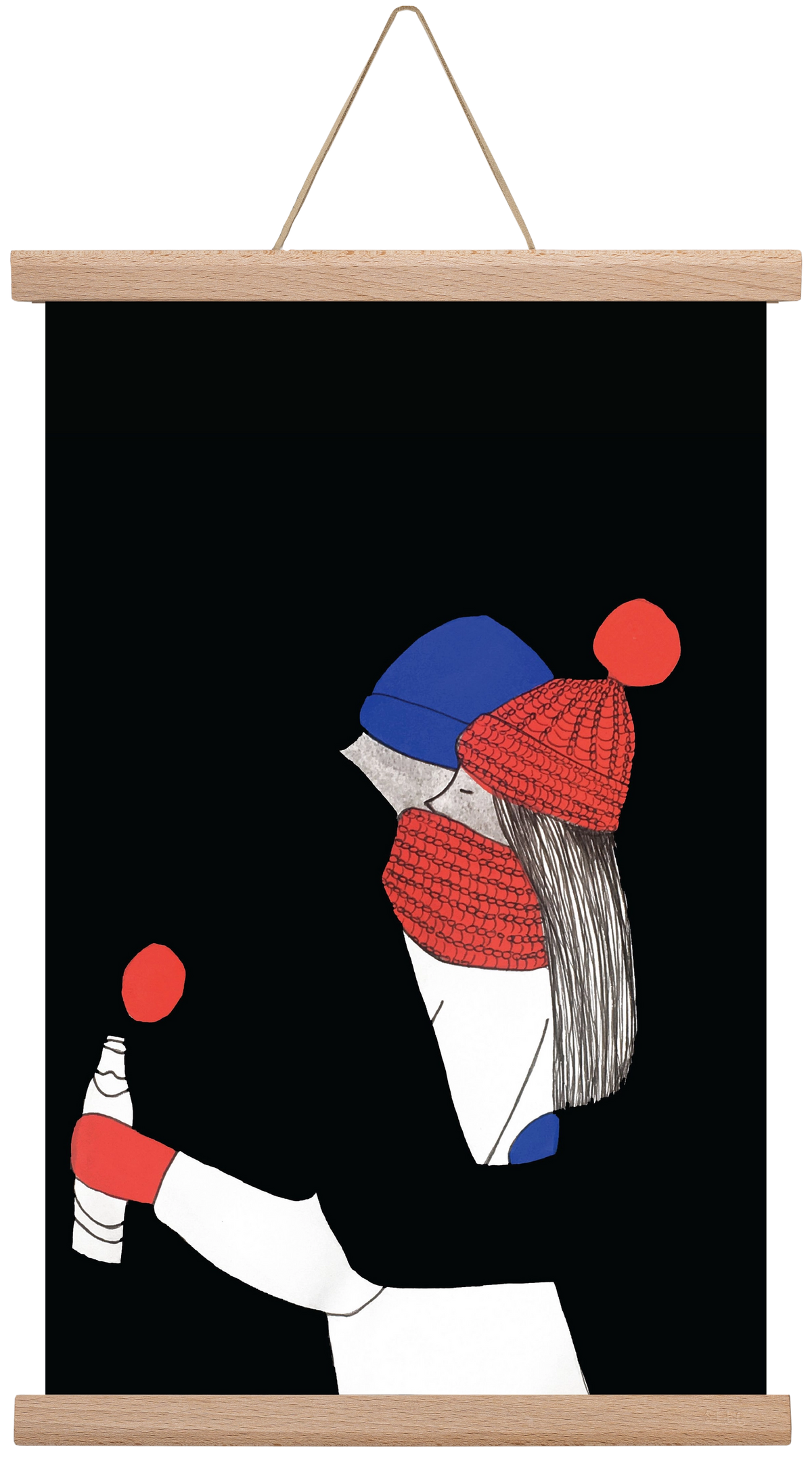 Berlin, szerelem, 30x45 cm (30x45 cm), Tölgy akasztó