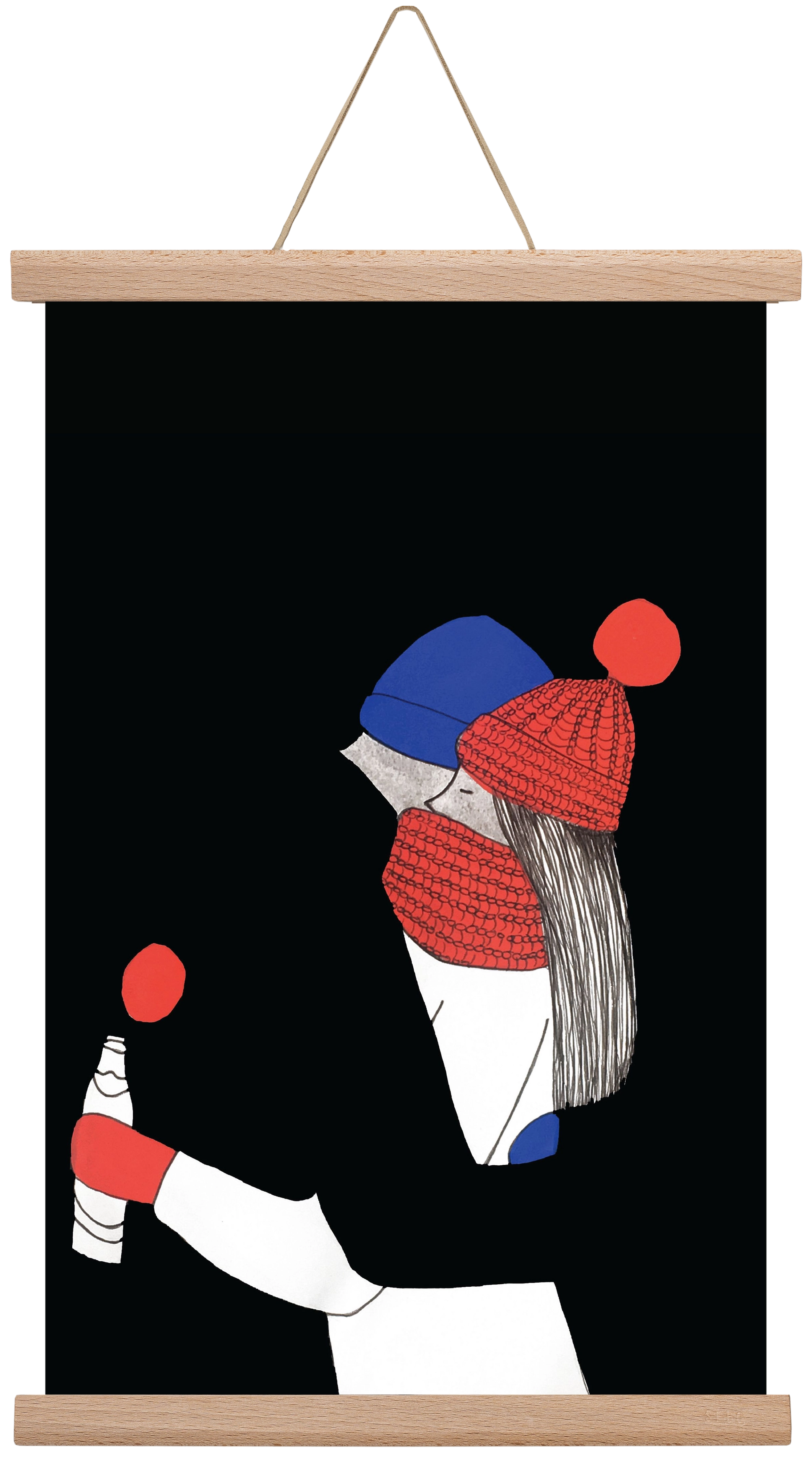 Berlin, szerelem, 30x45 cm (30x45 cm), Tölgy akasztó