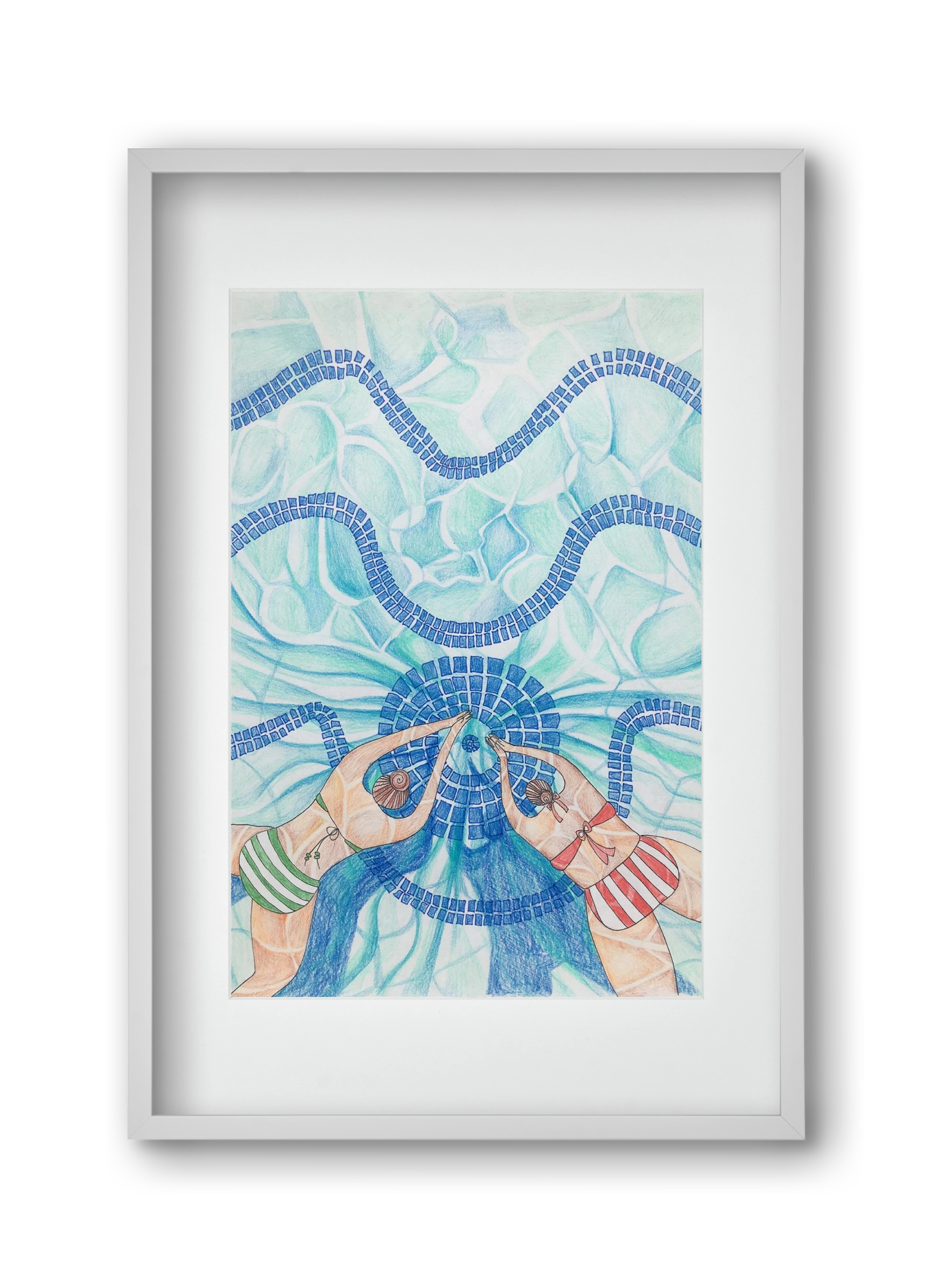 Gellért, 30x45 cm (20x30 cm), Fehér keret, paszpartuval