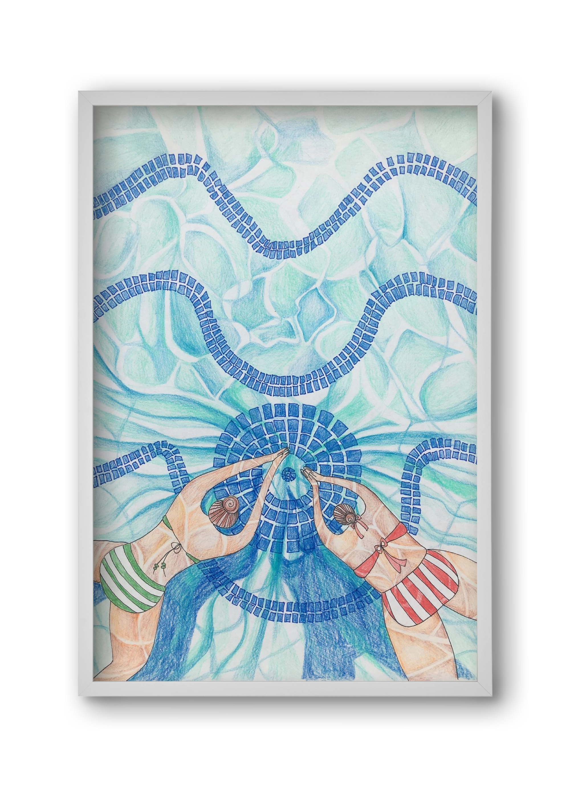 Gellért, 30x45 cm (30x45 cm), Fehér keret