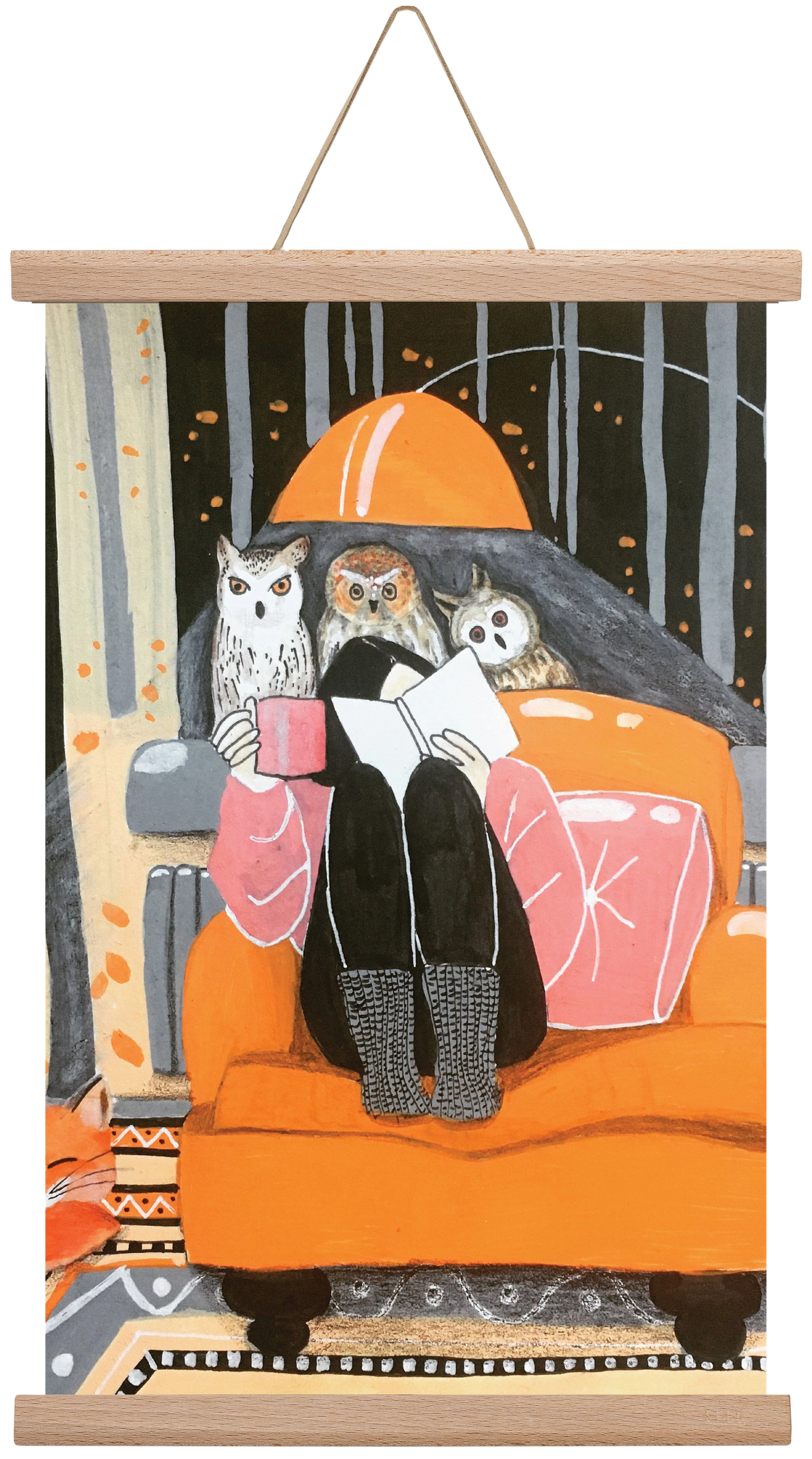 Őszi álmodozás, 45x30 cm (45x30 cm), Tölgy akasztó