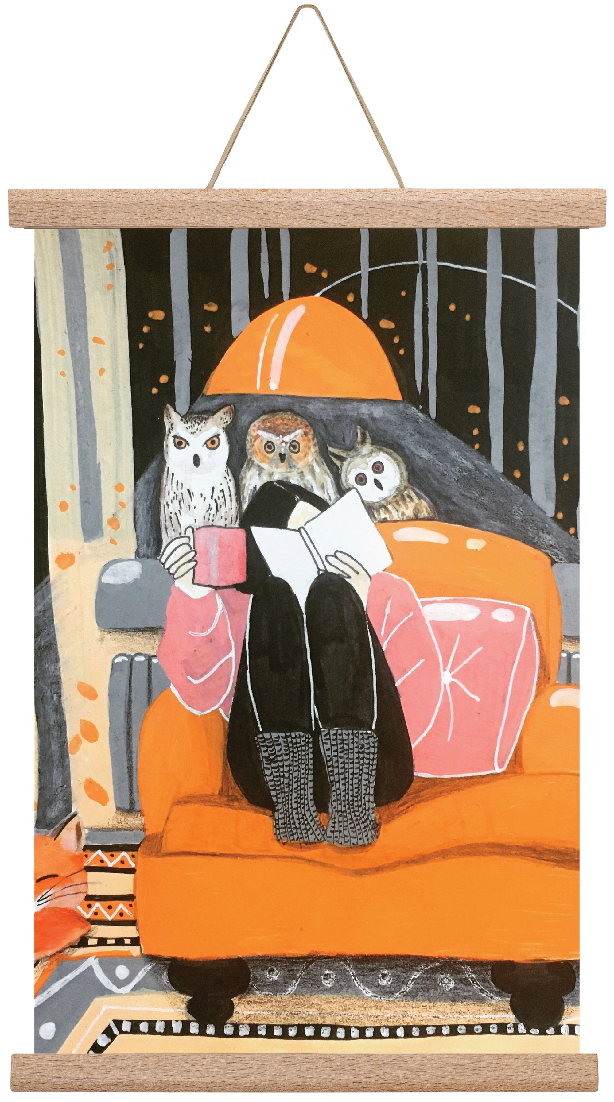 Őszi álmodozás, 45x30 cm (45x30 cm), Tölgy akasztó