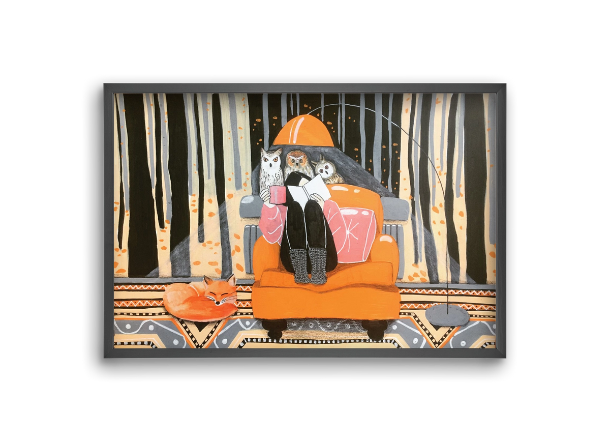 Őszi álmodozás, 30x20 cm (30x20 cm), Fekete keret