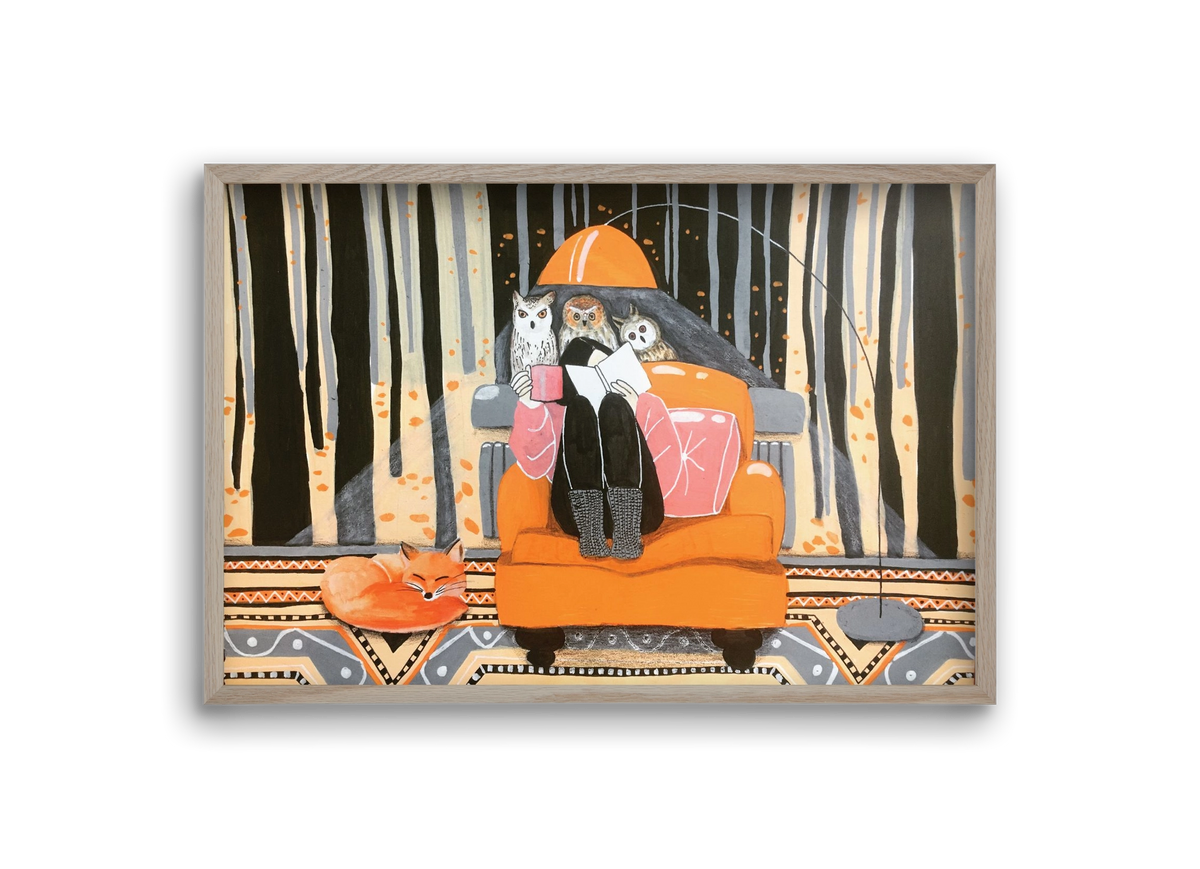 Őszi álmodozás, 30x20 cm (30x20 cm), Tölgy keret