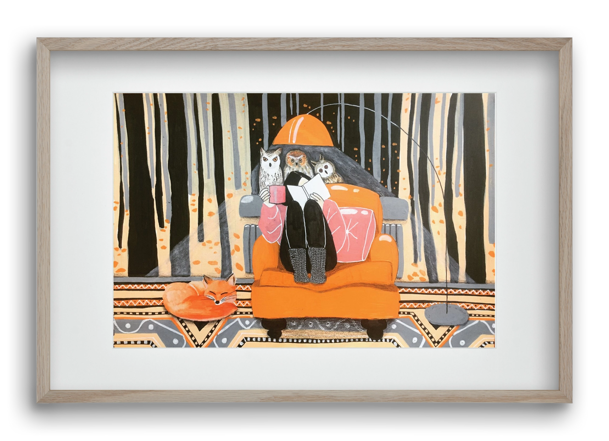 Őszi álmodozás, 60x40 cm (45x30 cm), Tölgy keret, paszpartuval