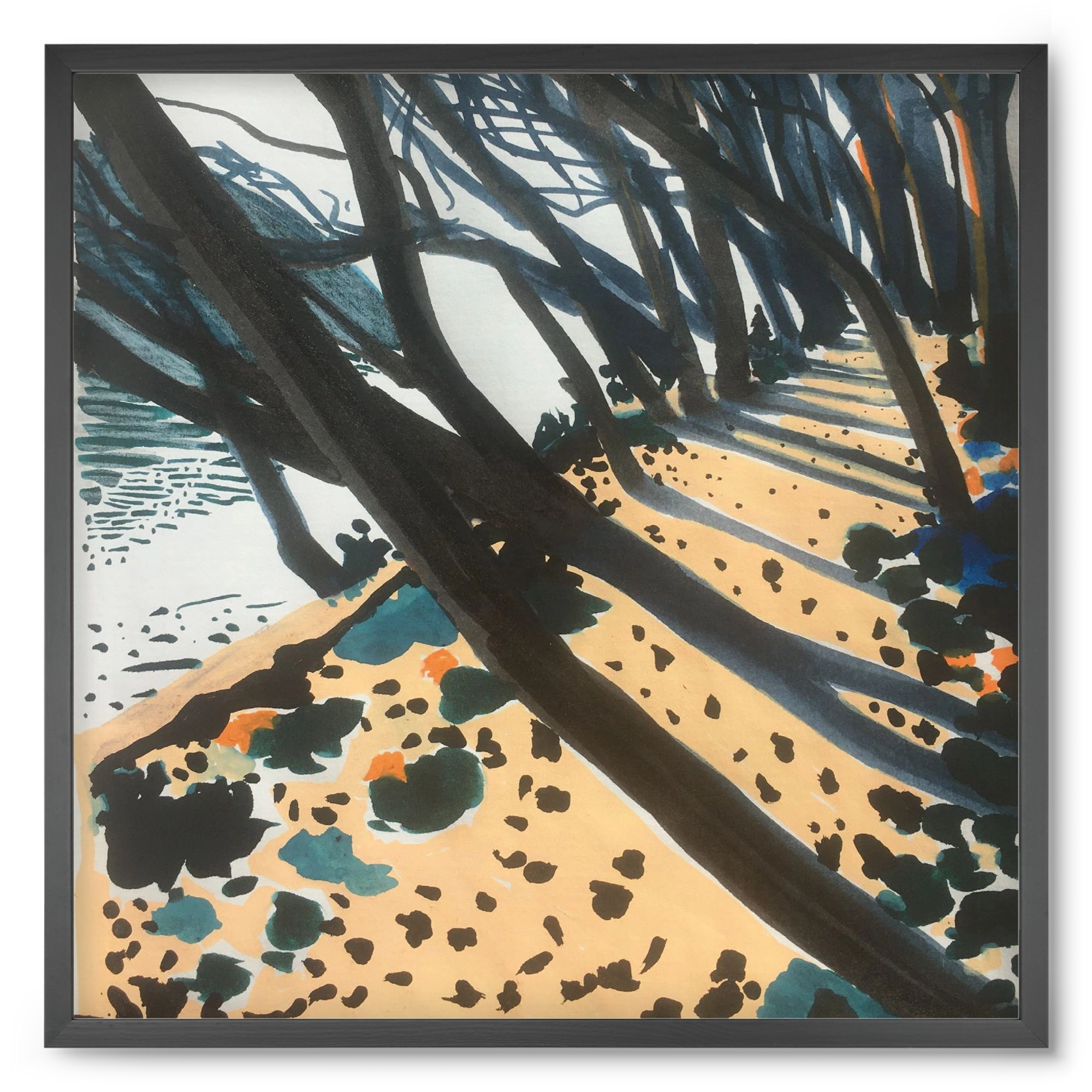 Szigetspicc, 50x50 cm (50x50 cm), Fekete keret