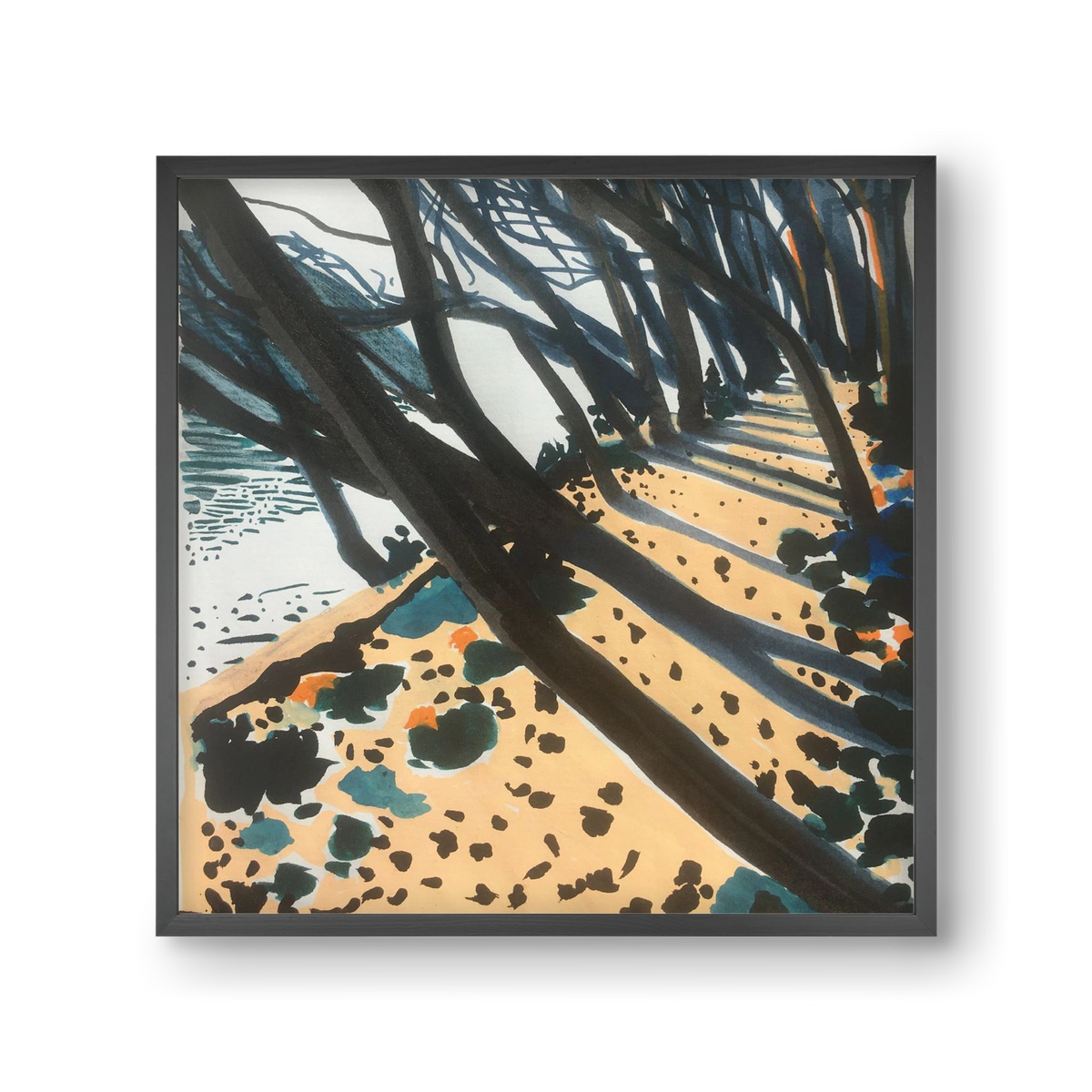 Szigetspicc, 30x30 cm (30x30 cm), Fekete keret