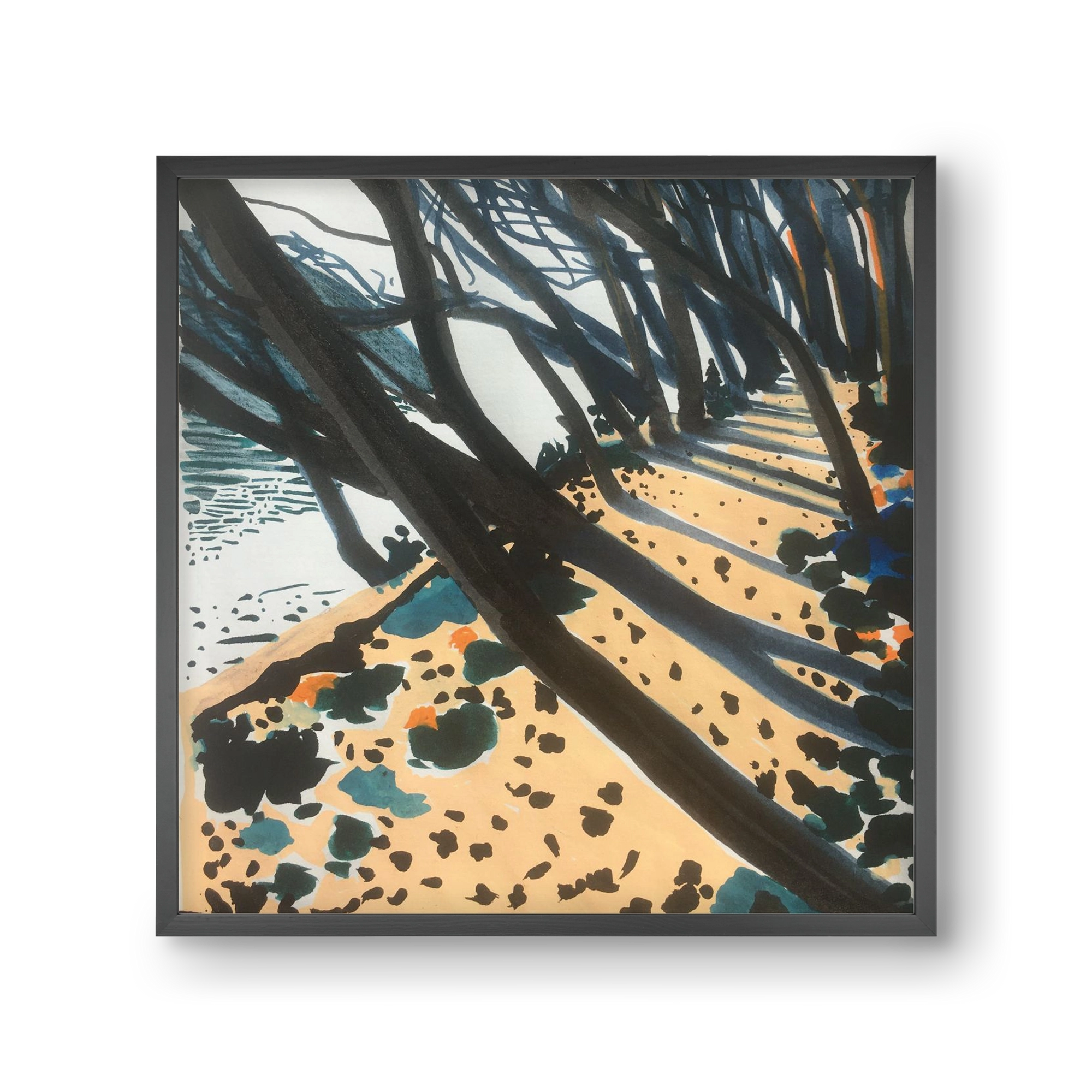 Szigetspicc, 30x30 cm (30x30 cm), Fekete keret