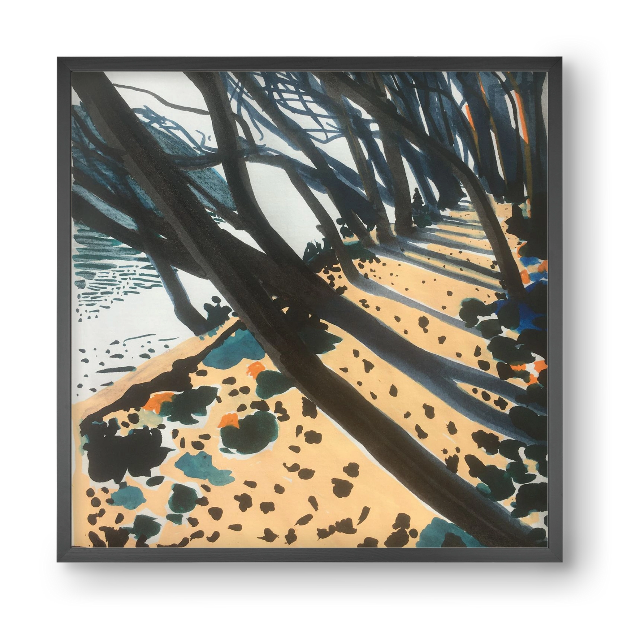 Szigetspicc, 40x40 cm (40x40 cm), Fekete keret