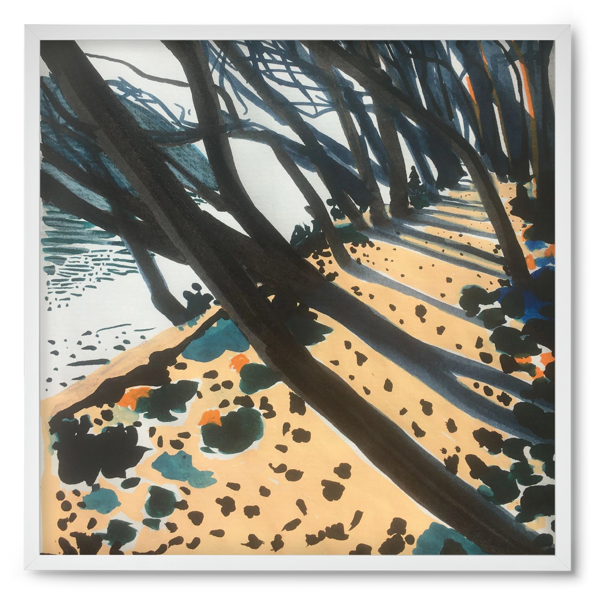 Szigetspicc, 50x50 cm (50x50 cm), Fehér keret