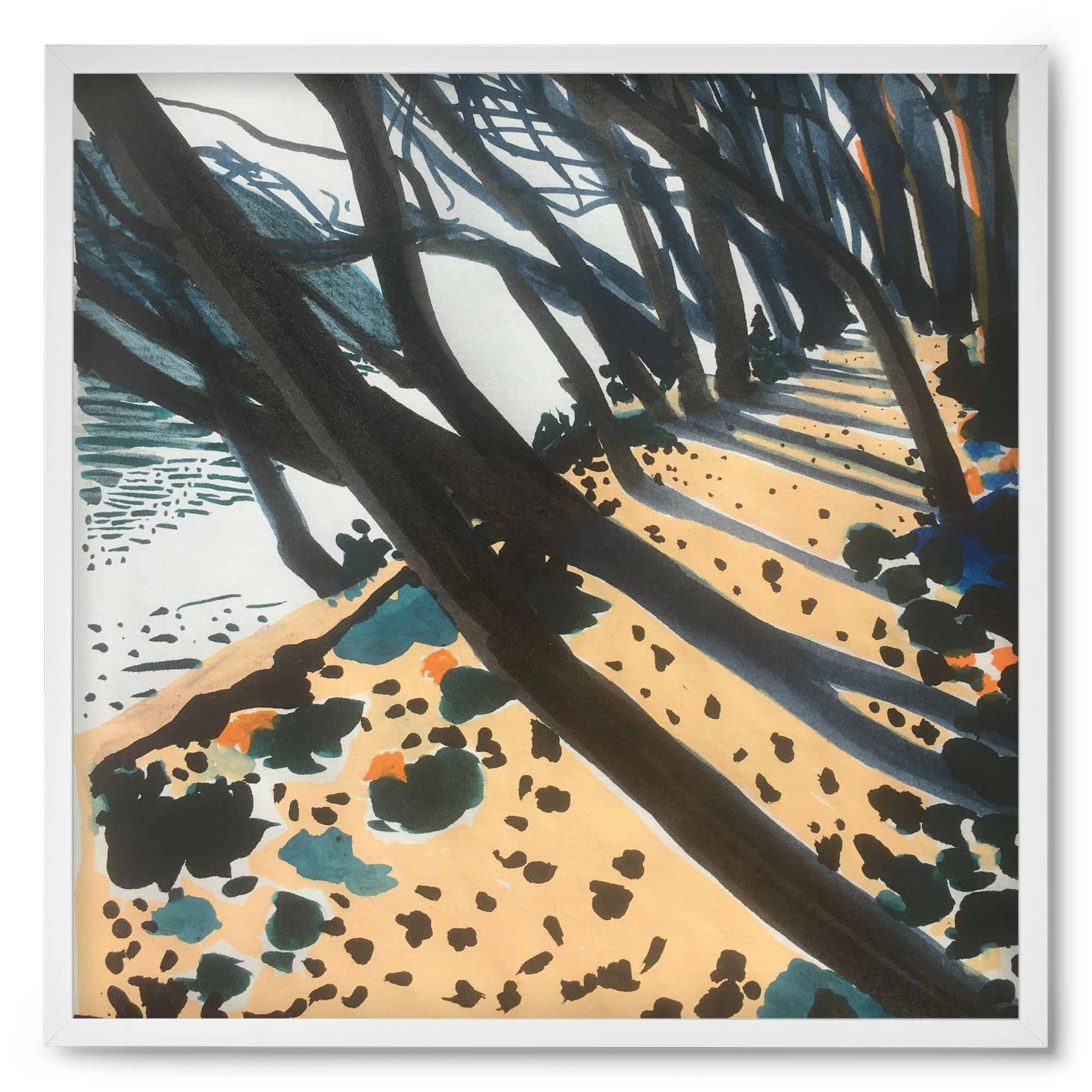 Szigetspicc, 50x50 cm (50x50 cm), Fehér keret