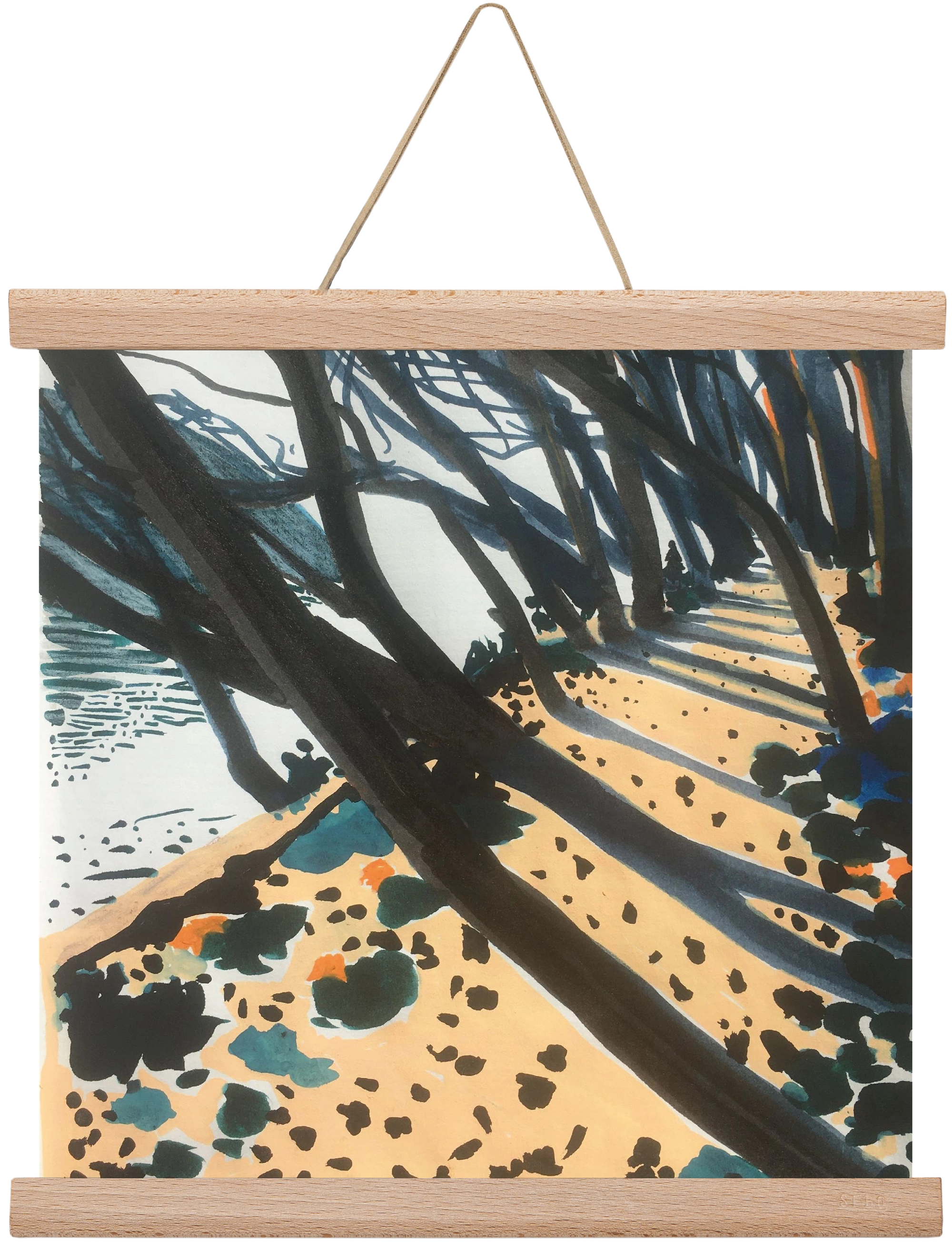 Szigetspicc, 30x30 cm (30x30 cm), Tölgy akasztó