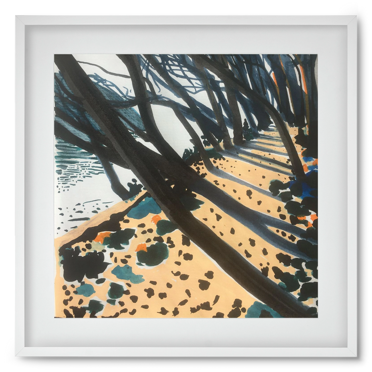 Szigetspicc, 50x50 cm (40x40 cm), Fehér keret, paszpartuval