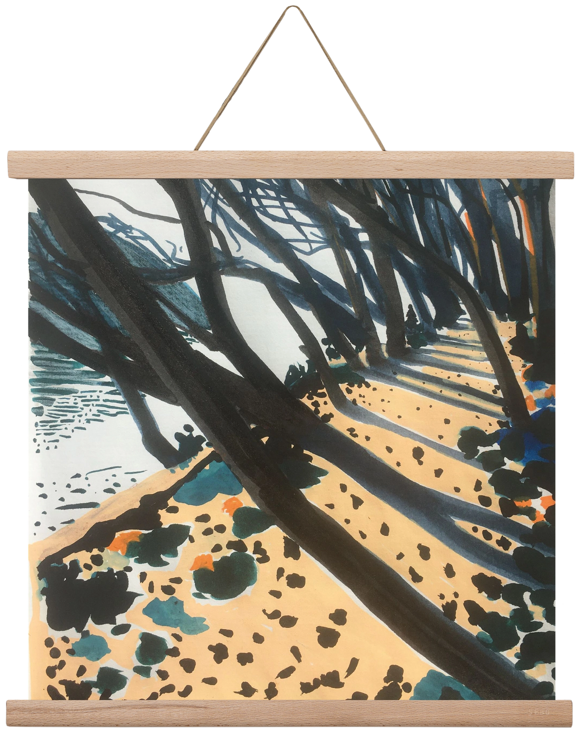 Szigetspicc, 40x40 cm (40x40 cm), Tölgy akasztó