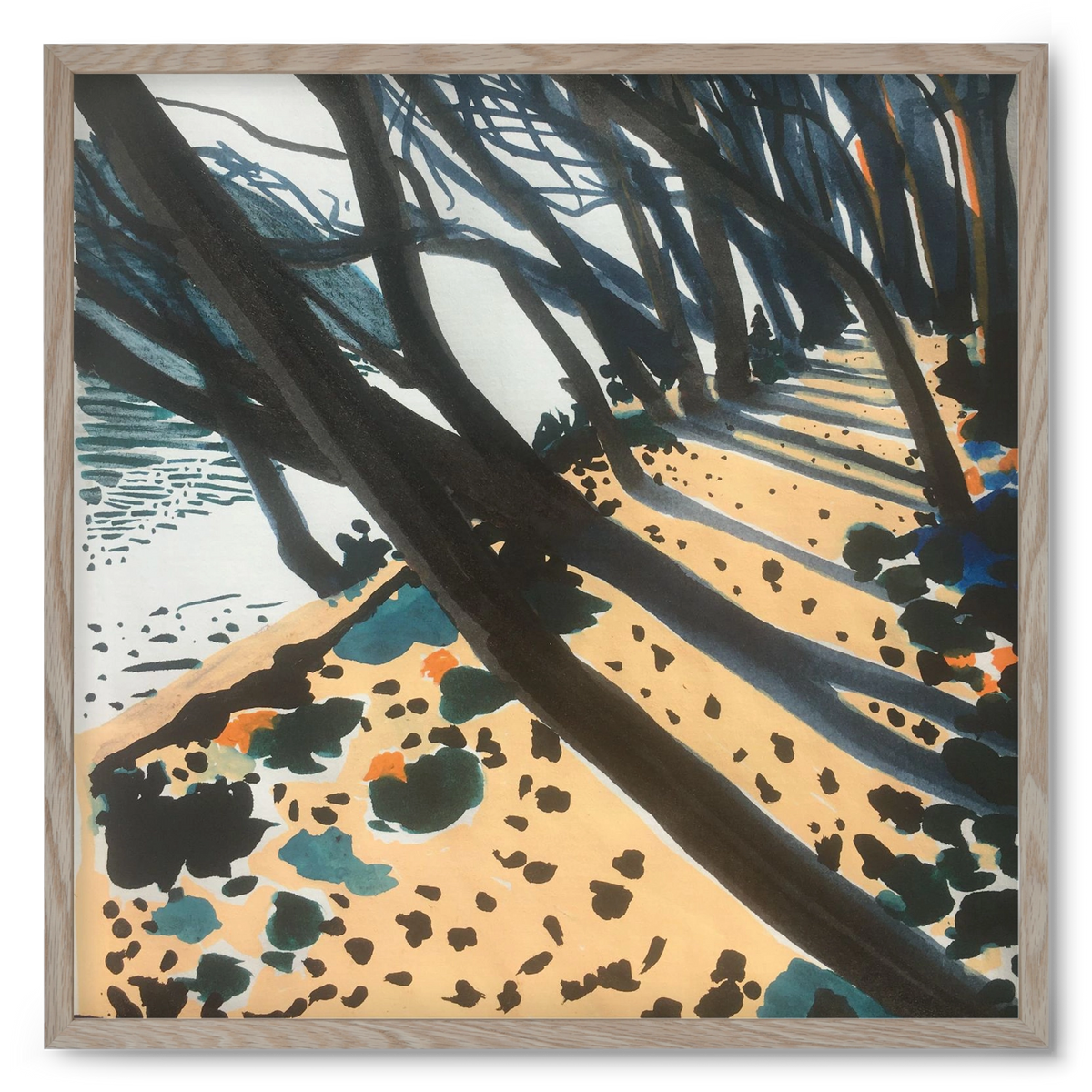 Szigetspicc, 50x50 cm (50x50 cm), Tölgy keret