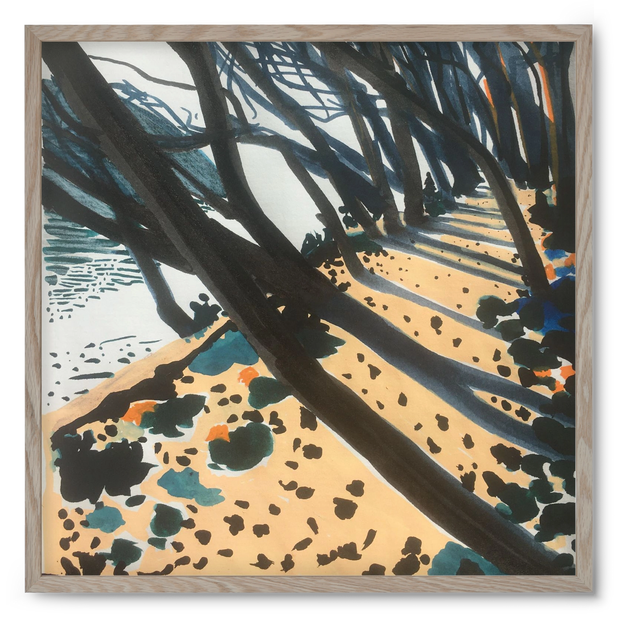 Szigetspicc, 50x50 cm (50x50 cm), Tölgy keret