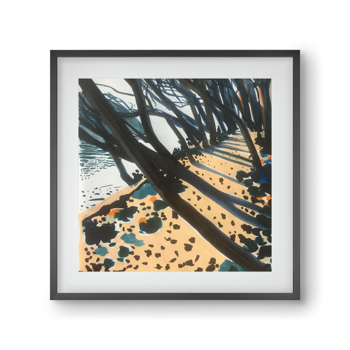 Szigetspicc, 30x30 cm (20x20 cm), Fekete keret, paszpartuval