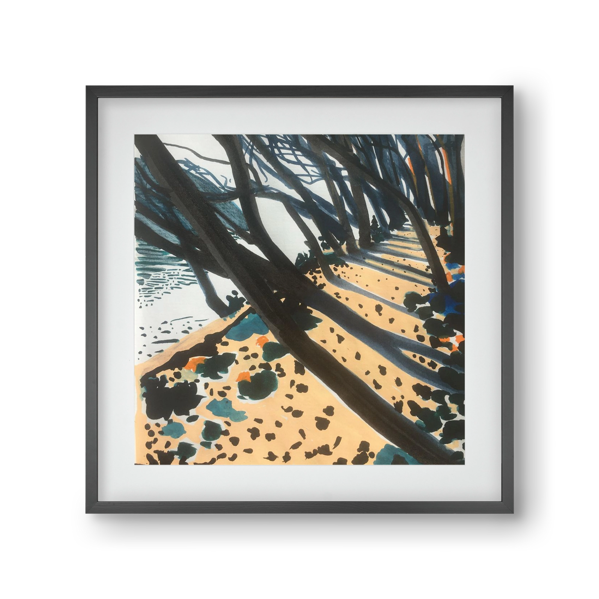 Szigetspicc, 30x30 cm (20x20 cm), Fekete keret, paszpartuval