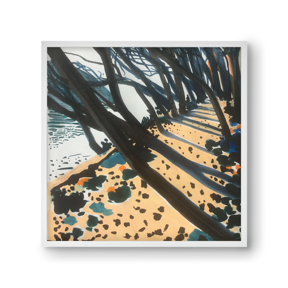 Szigetspicc, 30x30 cm (30x30 cm), Fehér keret