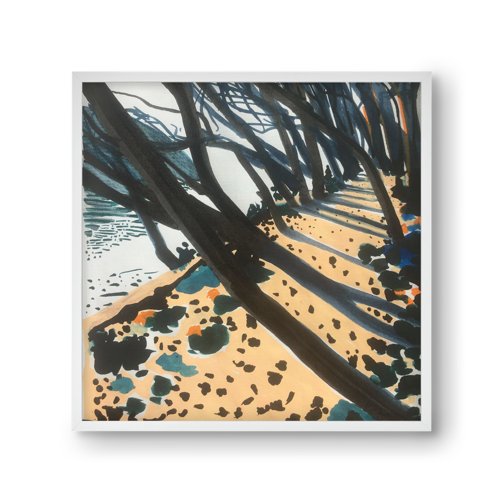 Szigetspicc, 30x30 cm (30x30 cm), Fehér keret