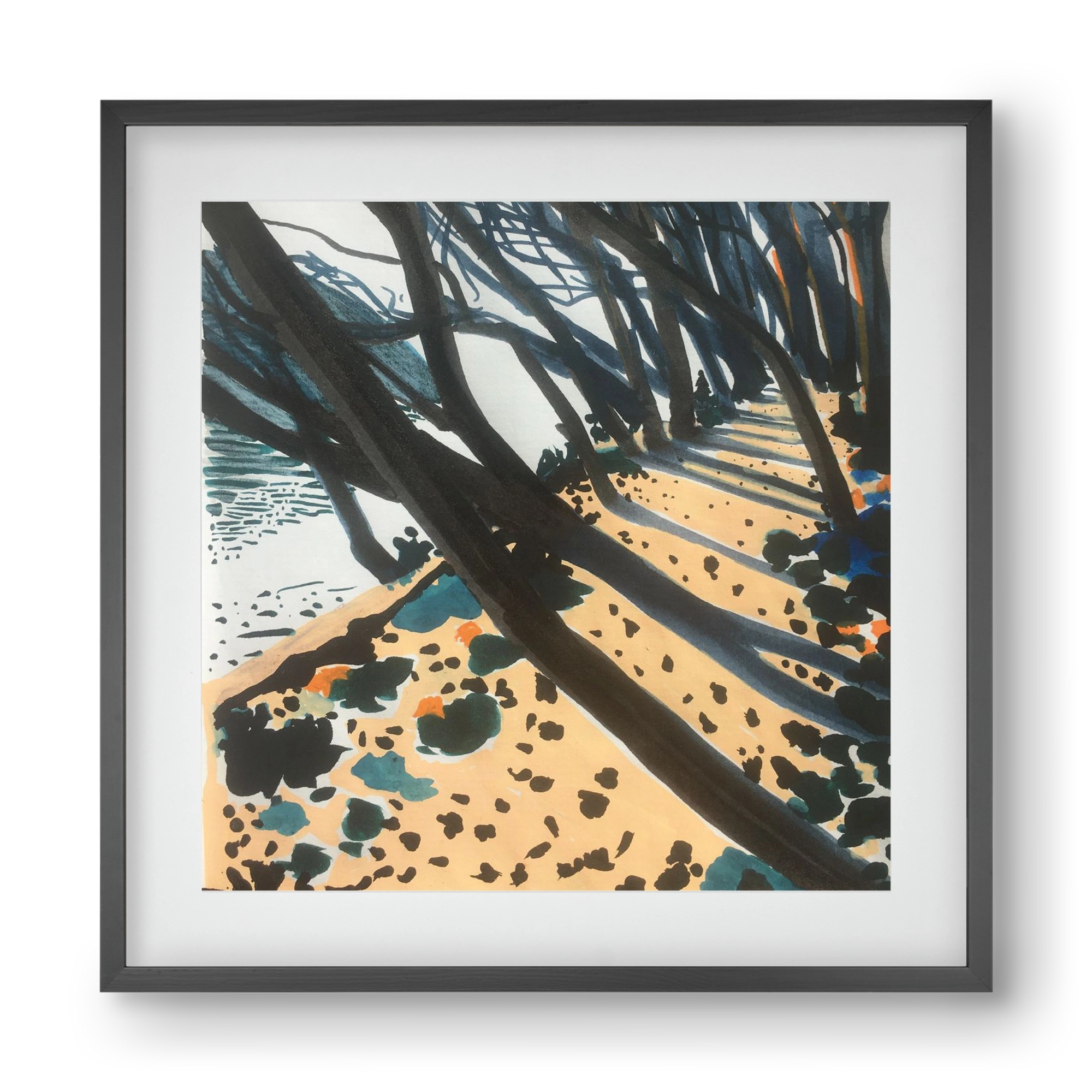 Szigetspicc, 40x40 cm (30x30 cm), Fekete keret, paszpartuval