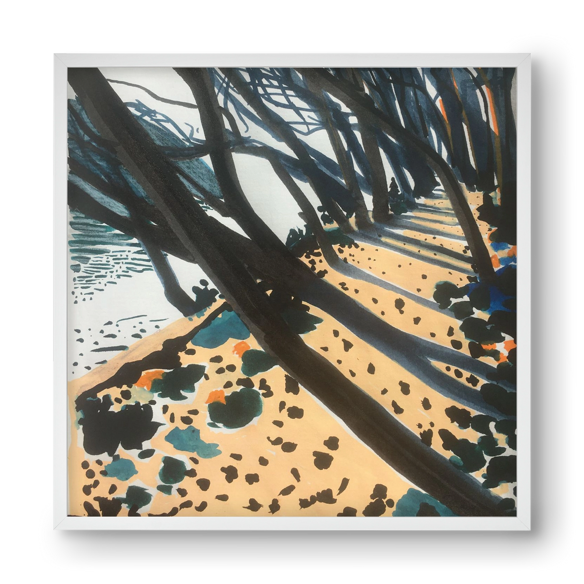 Szigetspicc, 40x40 cm (40x40 cm), Fehér keret