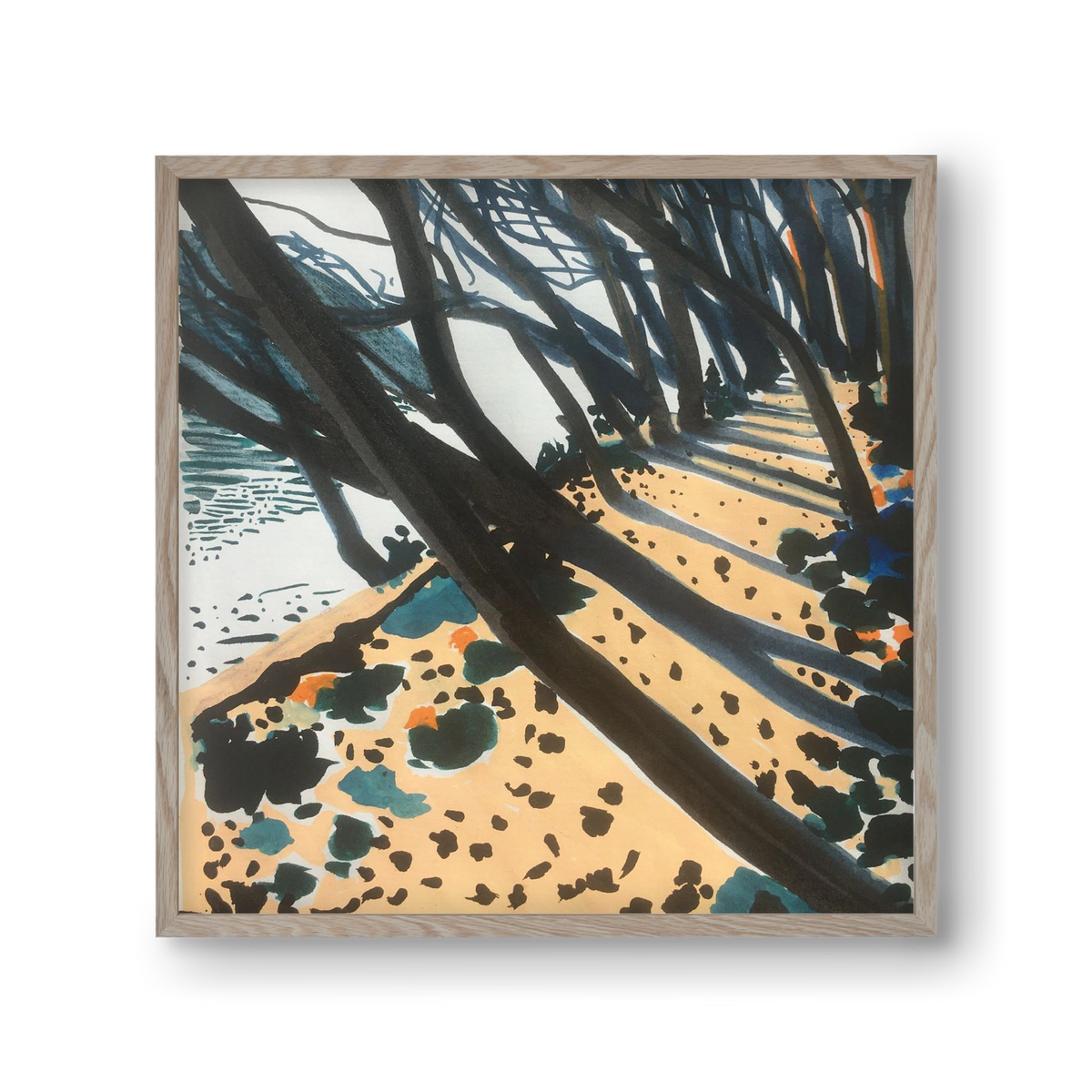 Szigetspicc, 30x30 cm (30x30 cm), Tölgy keret