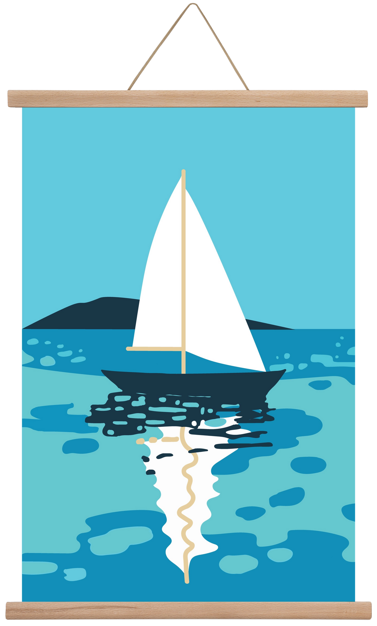 Nekem a Balaton..., 40x60 cm (40x60 cm), Tölgy akasztó