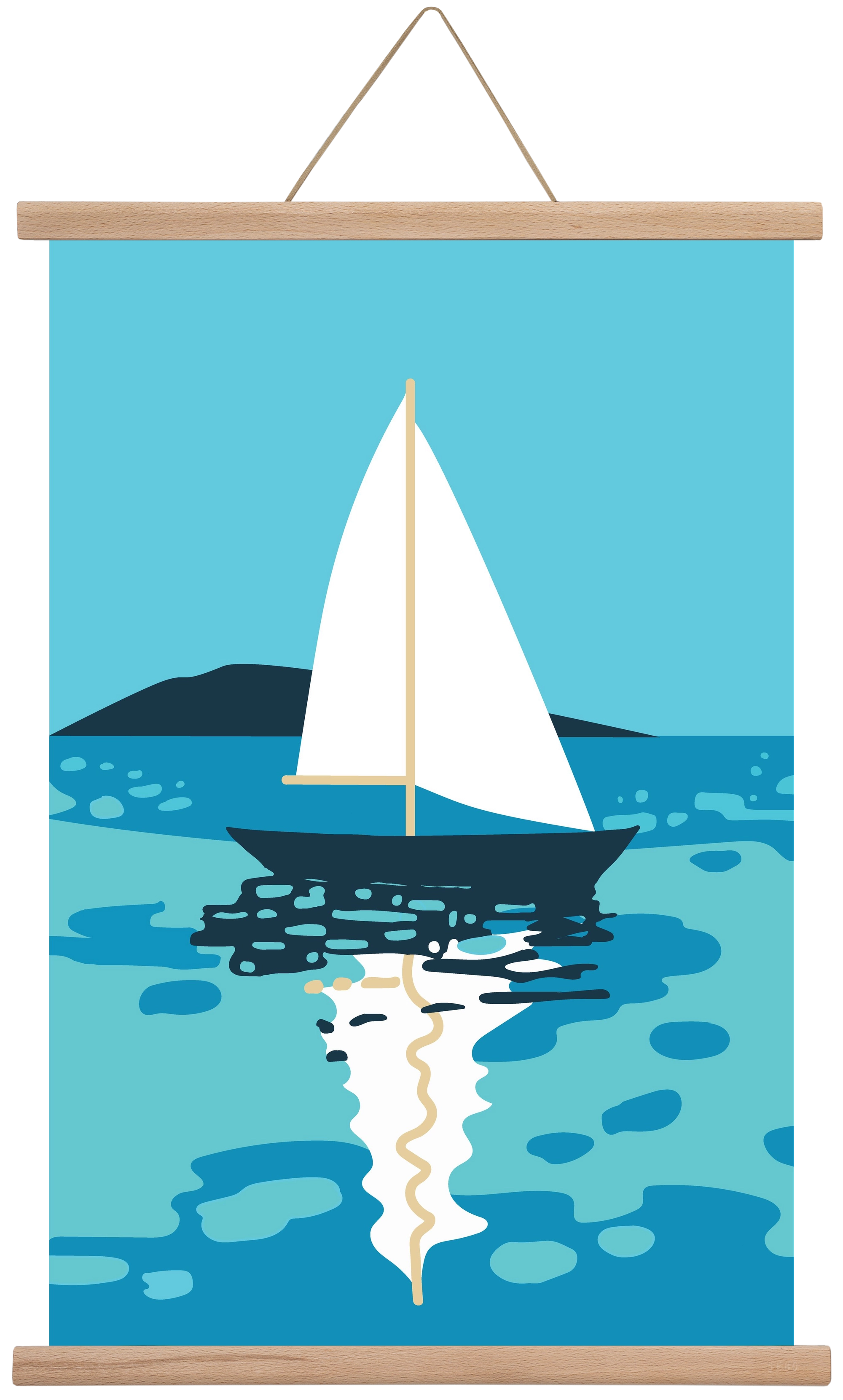 Nekem a Balaton..., 40x60 cm (40x60 cm), Tölgy akasztó