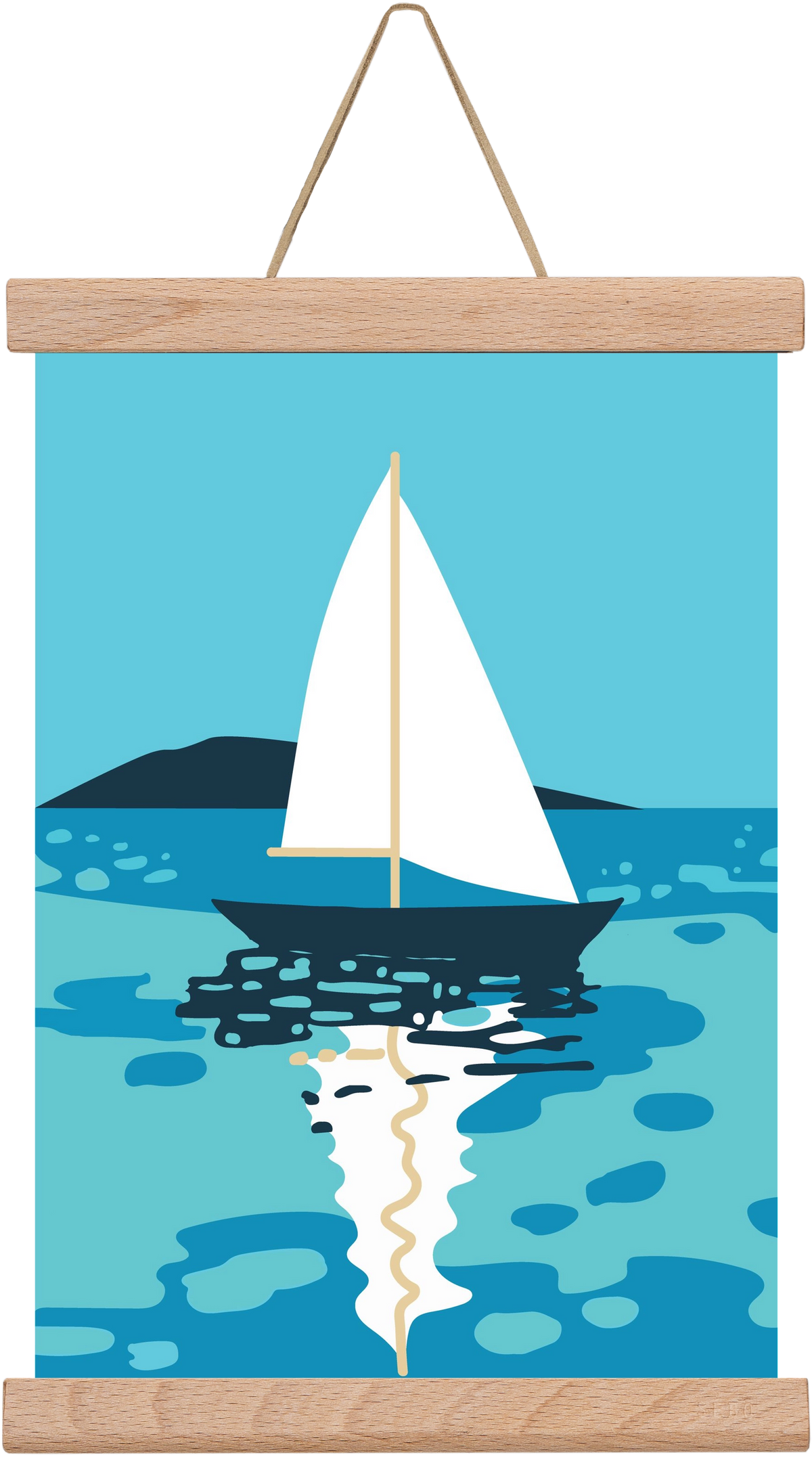 Nekem a Balaton..., 20x30 cm (20x30 cm), Tölgy akasztó