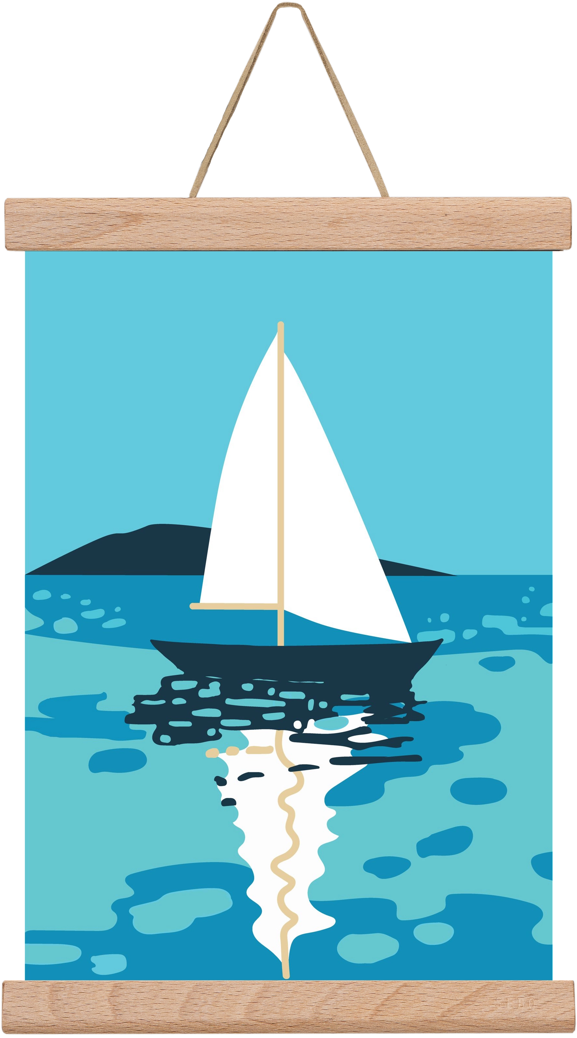 Nekem a Balaton..., 20x30 cm (20x30 cm), Tölgy akasztó