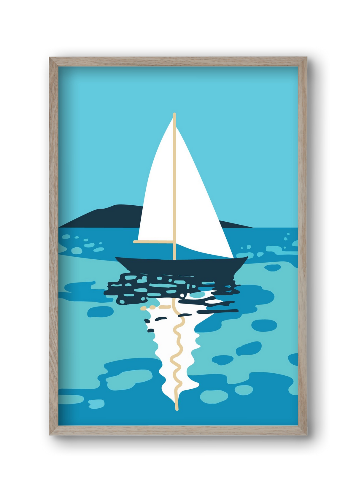 Nekem a Balaton..., 30x45 cm (30x45 cm), Tölgy keret